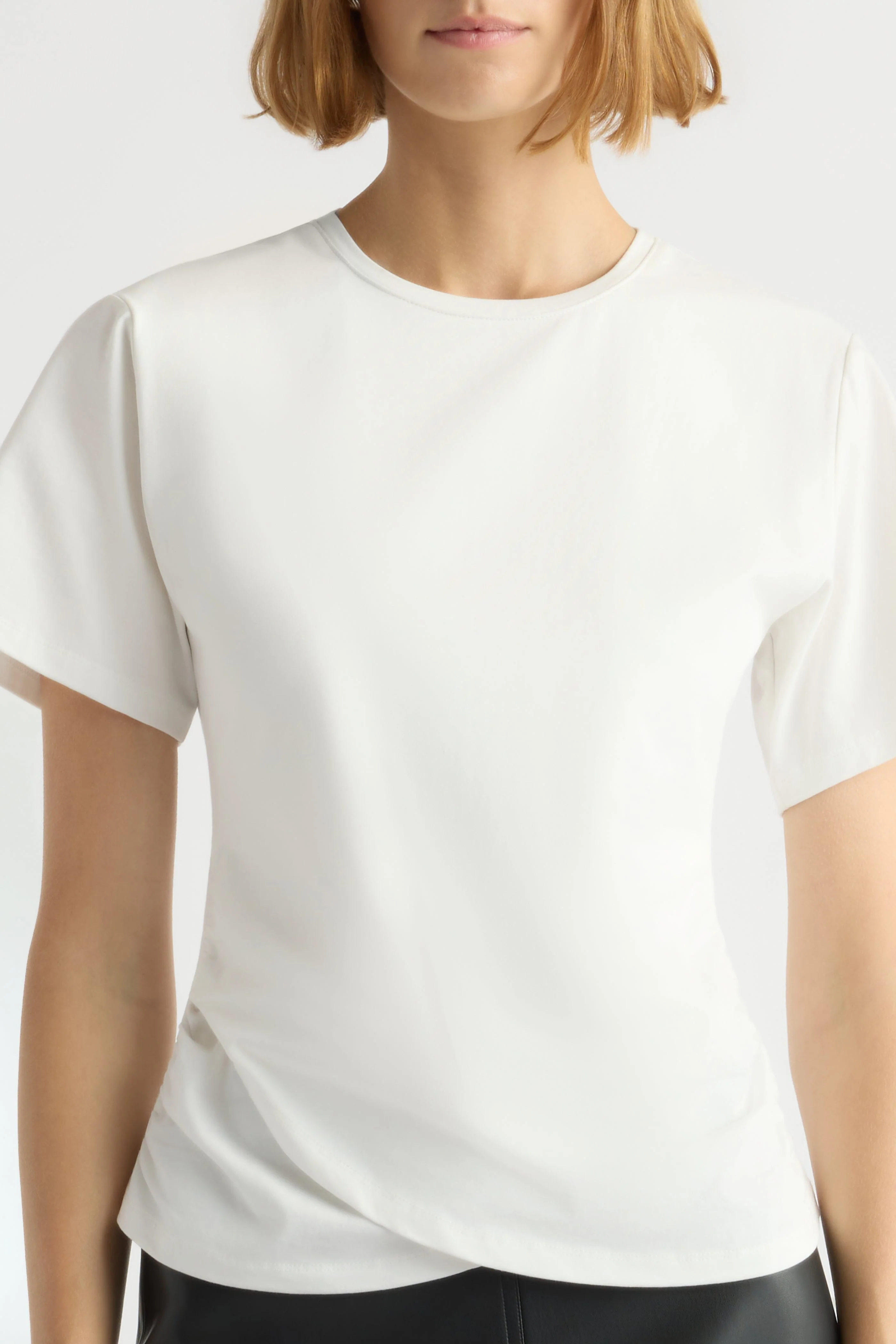 Janette Front-Wrap Jersey Tee - Image 4