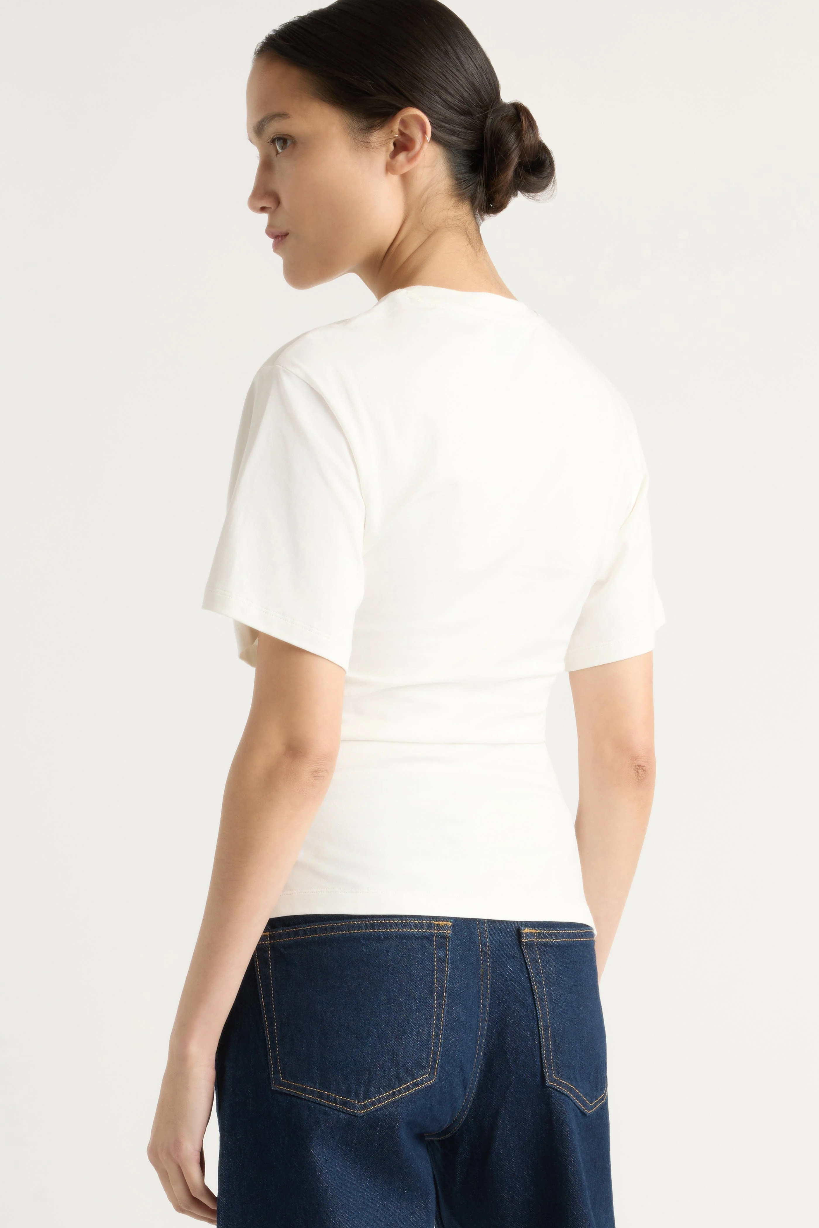 Janette Front-Wrap Jersey Tee - Image 9