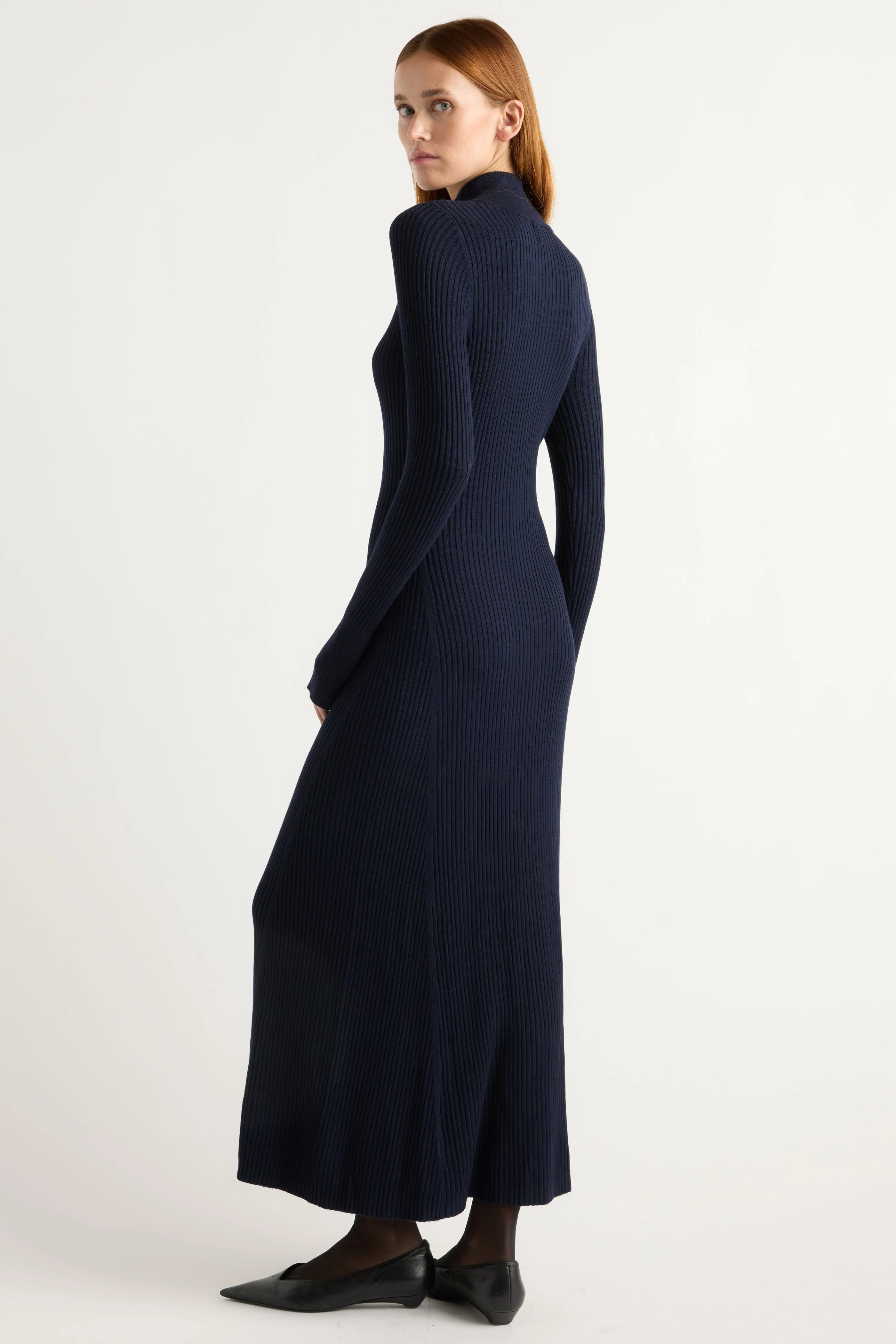 Janne Ribbed Two-Way Zip Sweater Dress - Image 7