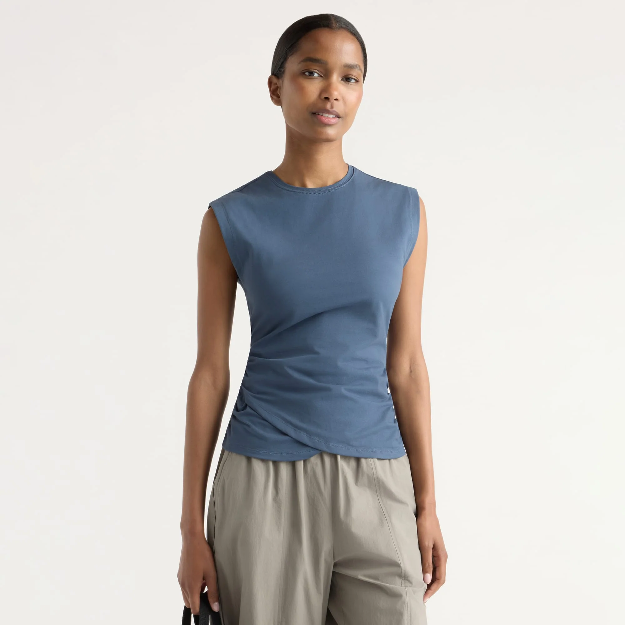 Jensen Front-Wrap Jersey Tee