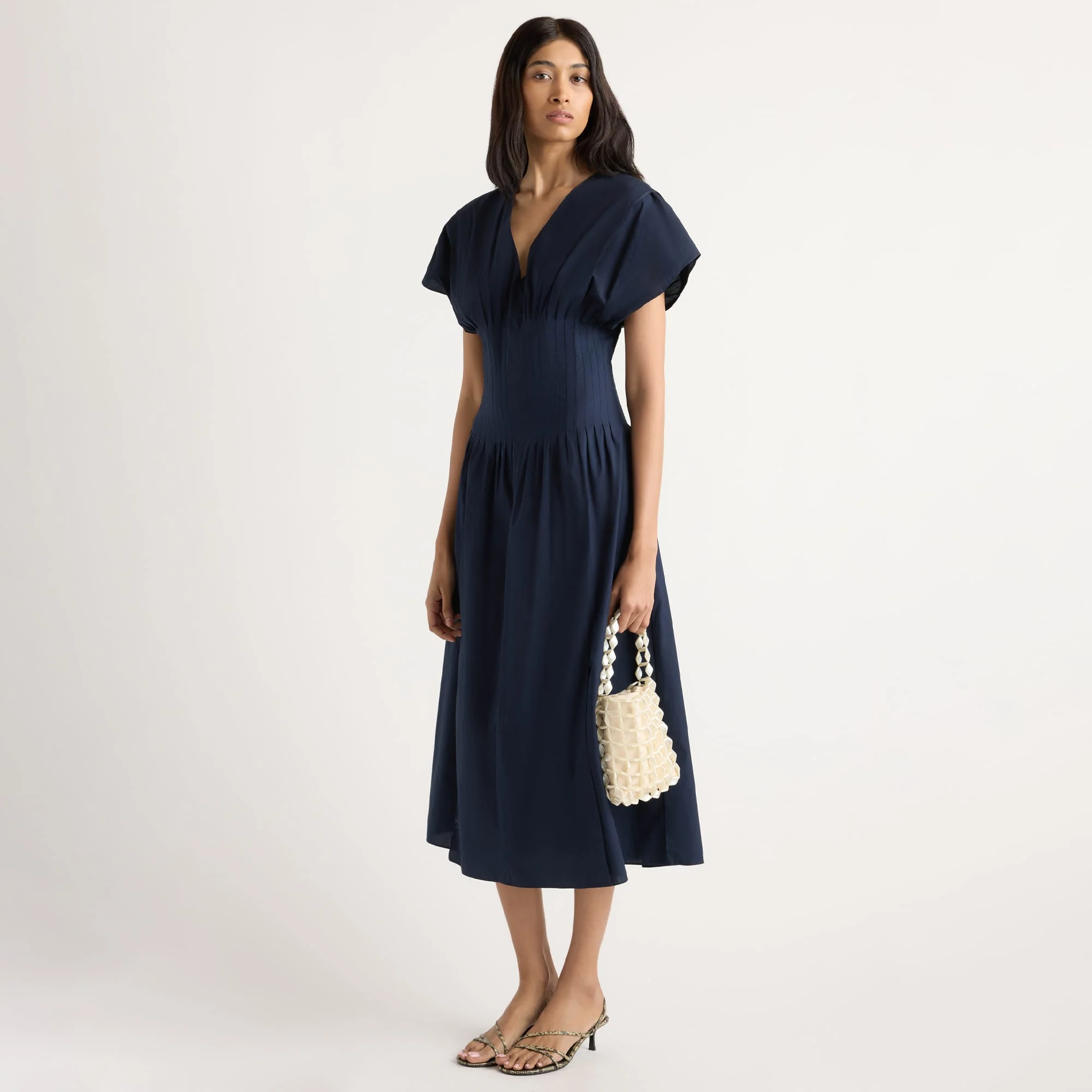 Kai Pleated Blouson Dress