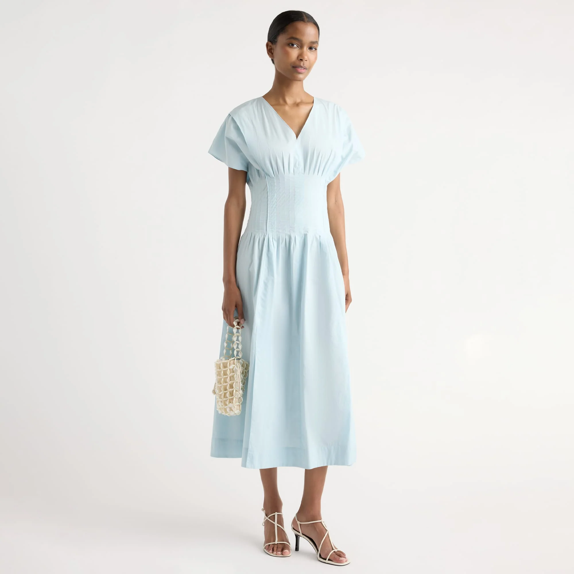 Kai Pleated Blouson Dress
