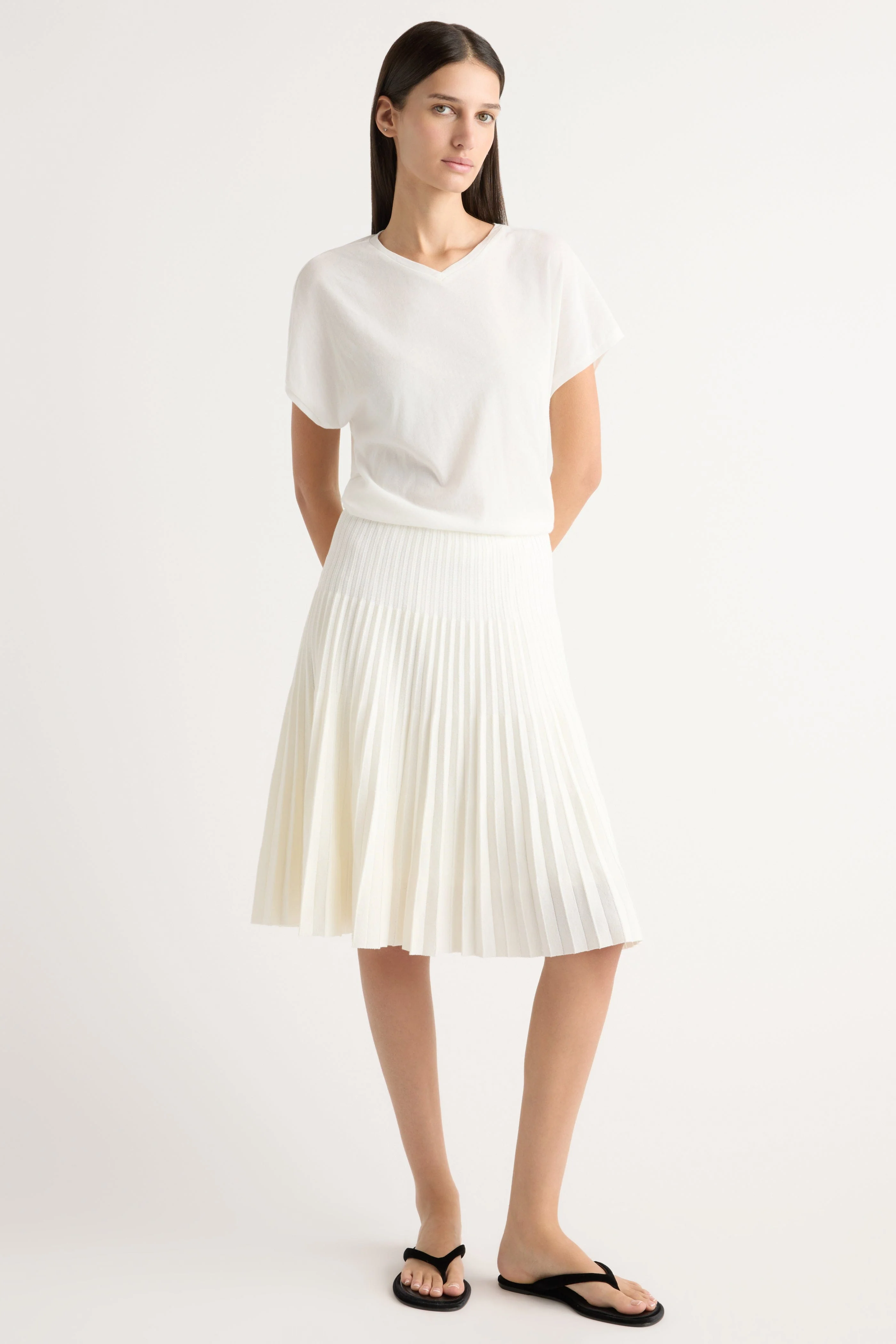Katerina Pleated Knit Skirt - Image 4