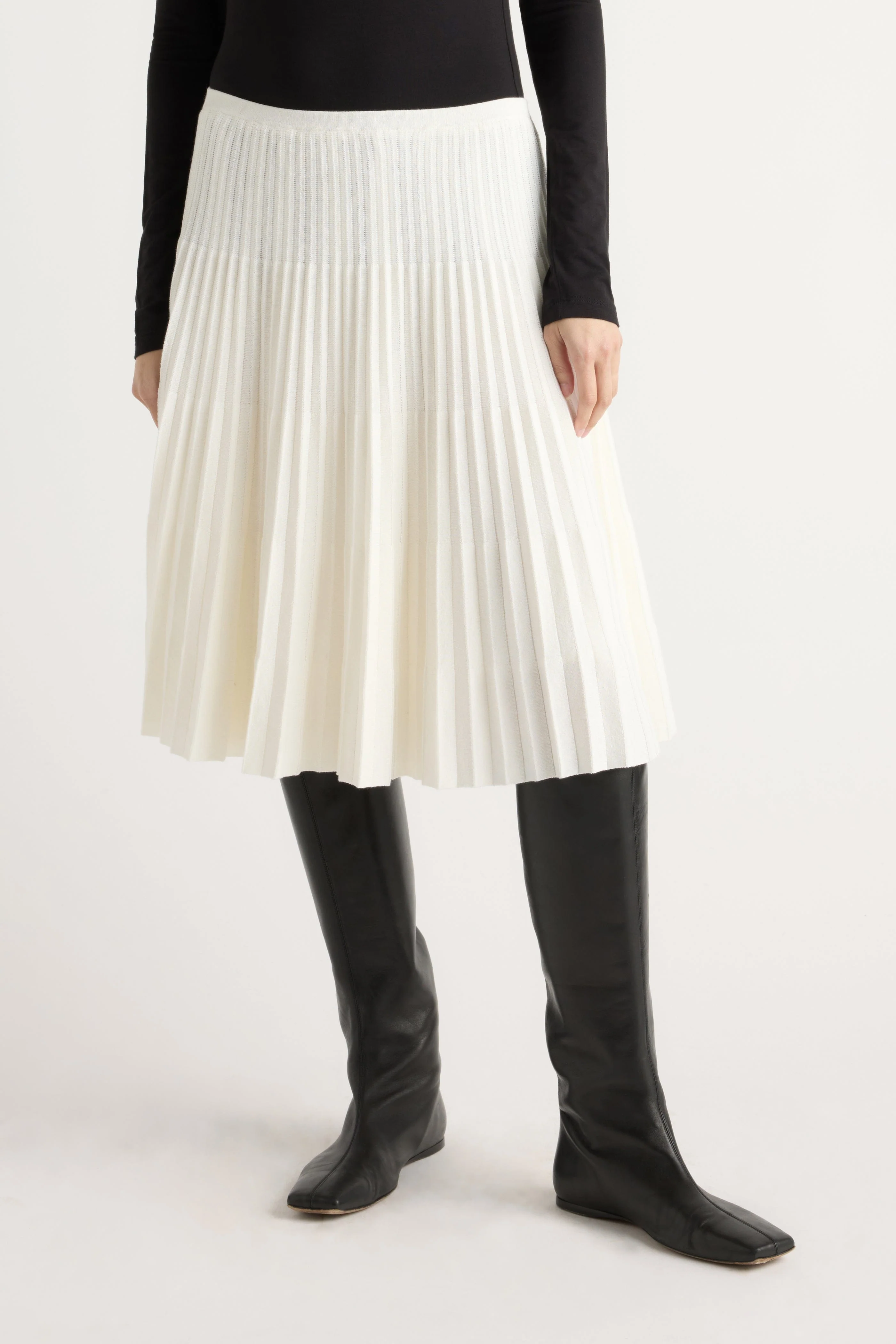 Katerina Pleated Knit Skirt - Image 8