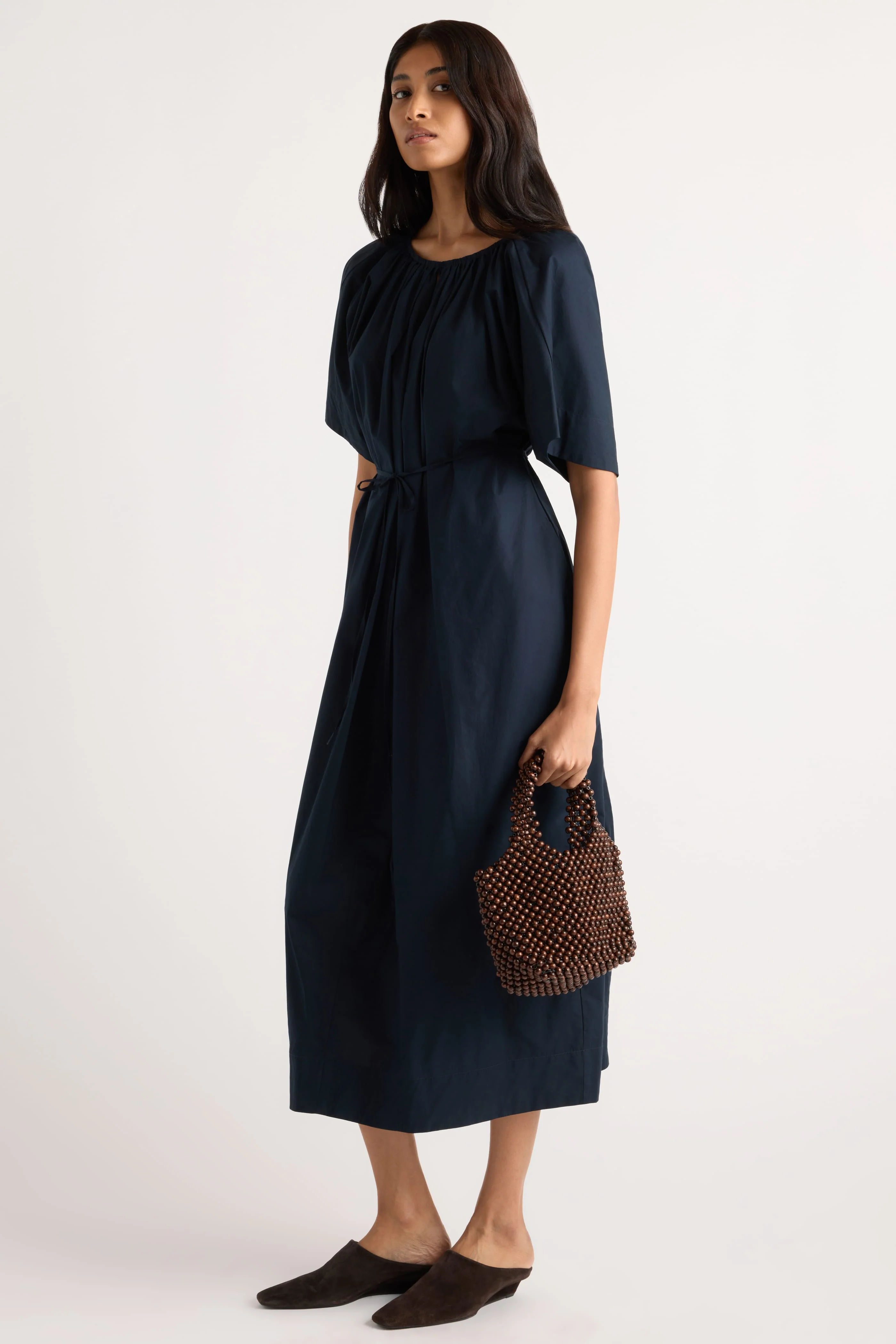 Katya Cotton Poplin Tie-Waist Dress - Image 4
