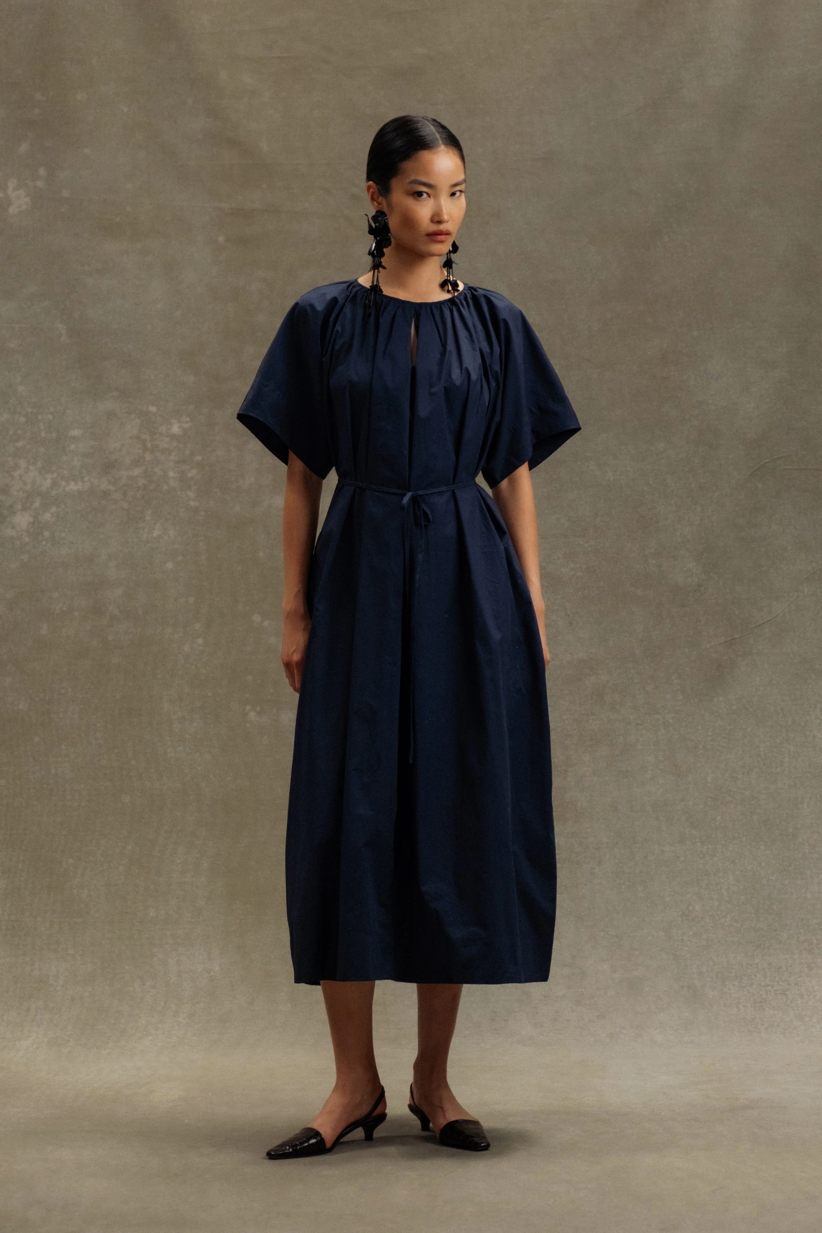 Katya Cotton Poplin Tie-Waist Dress - Image 8