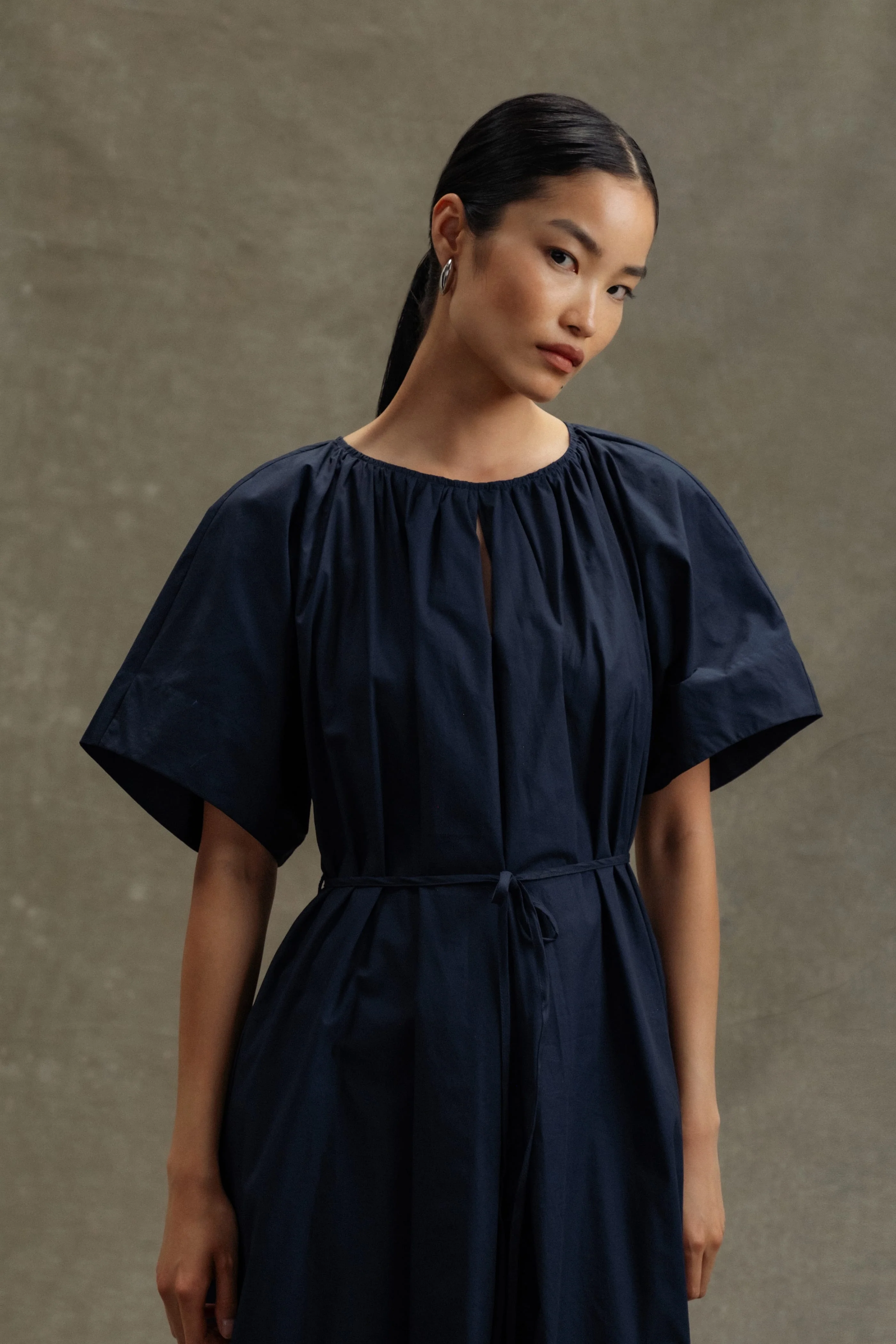 Katya Cotton Poplin Tie-Waist Dress - Image 9