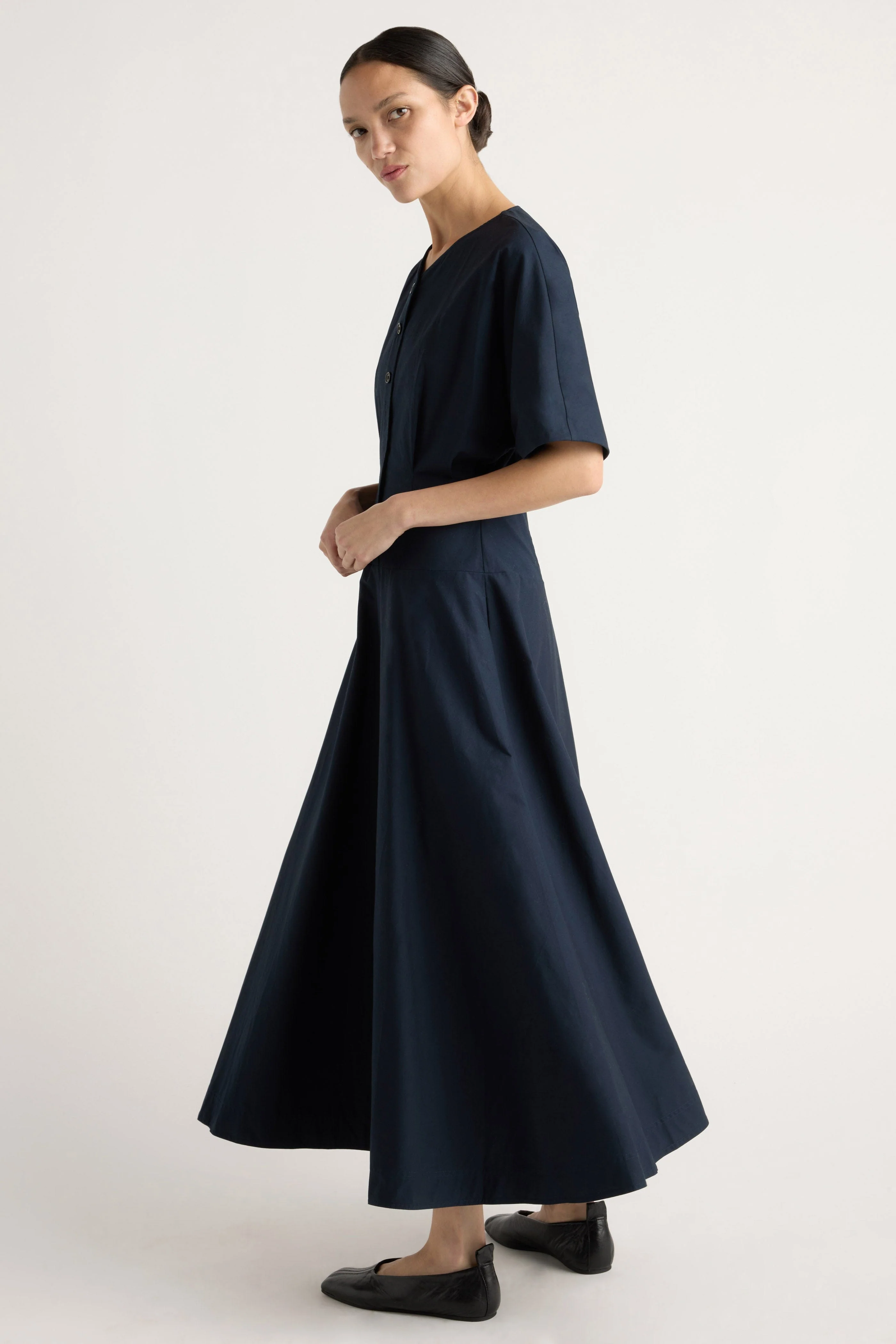 Kiko Kimono-Sleeve Cotton Dress - Image 6
