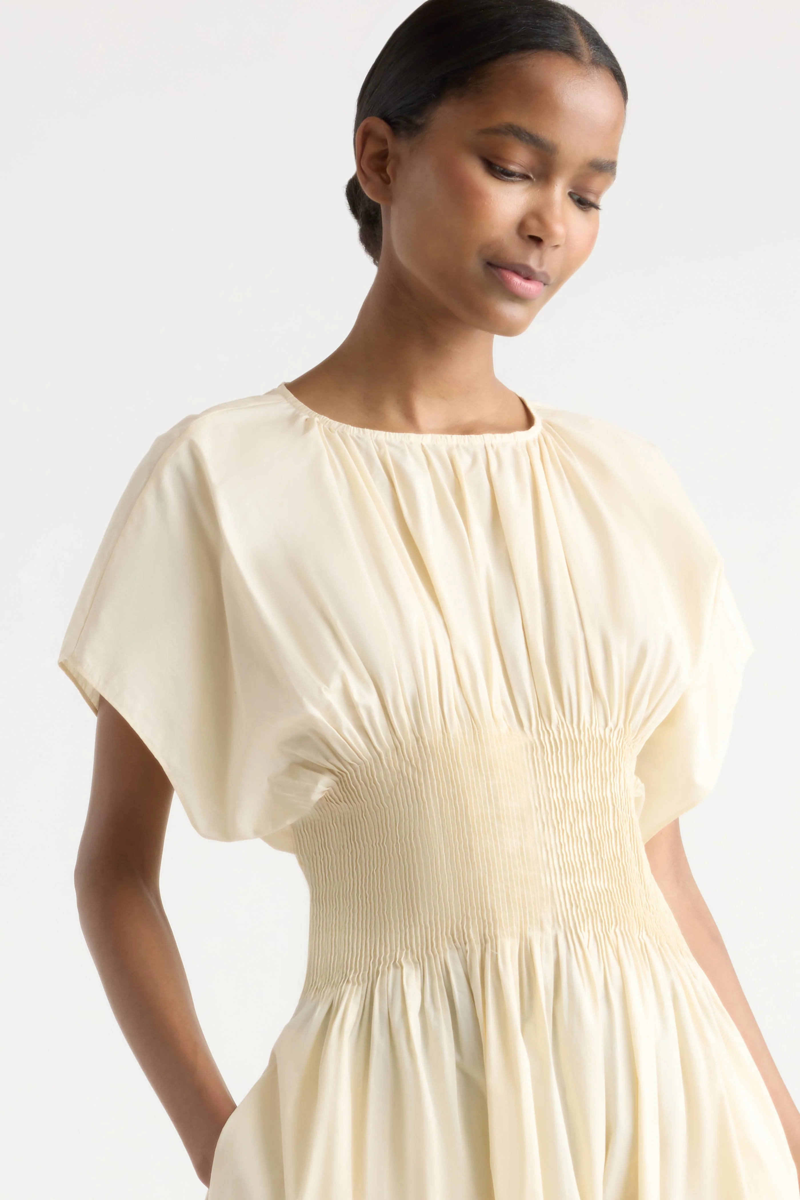 Krys Pleated Crew-Neck Dress - Image 3