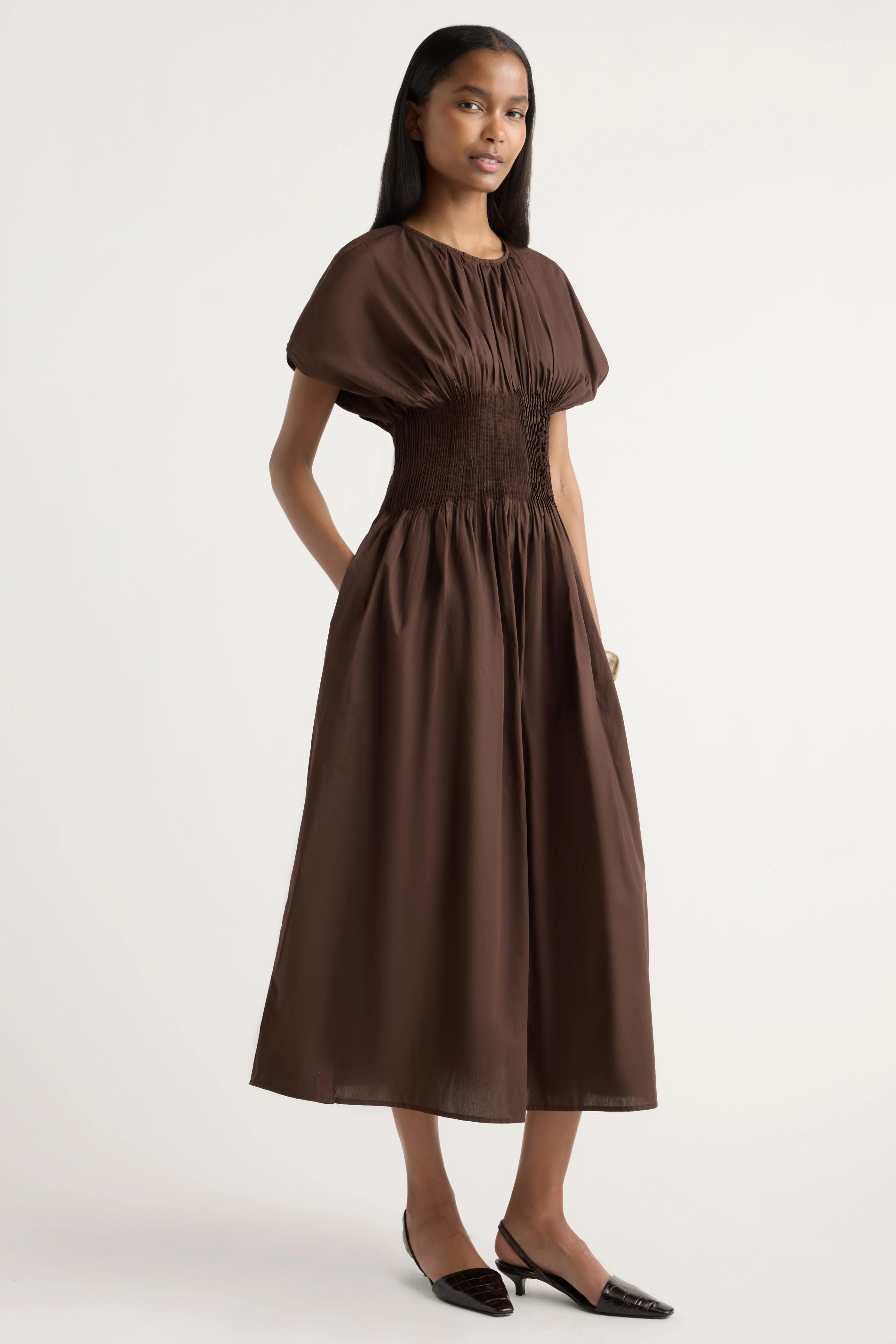 Krys Pleated Crew-Neck Dress - Image 2