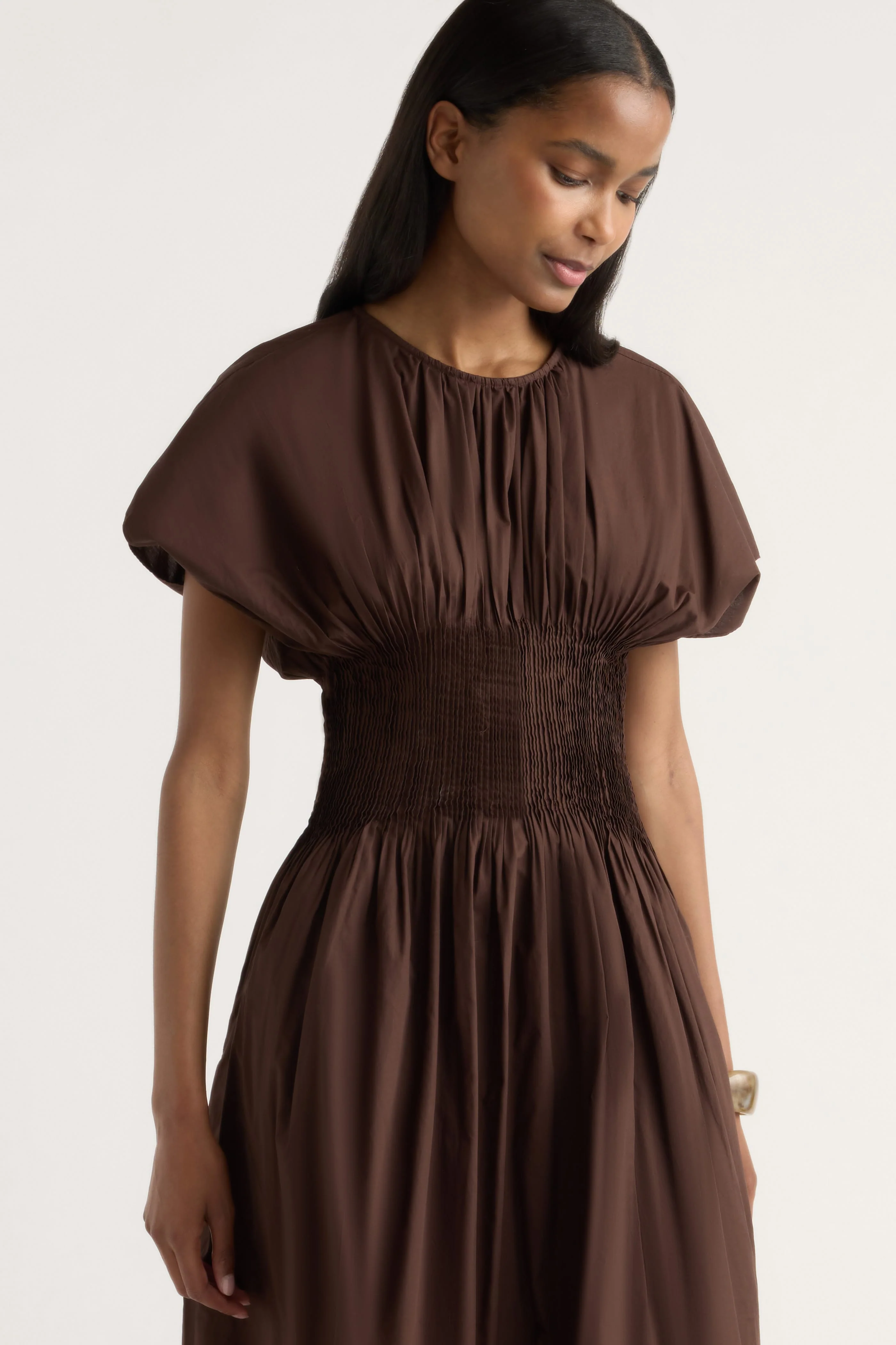 Krys Pleated Crew-Neck Dress - Image 3