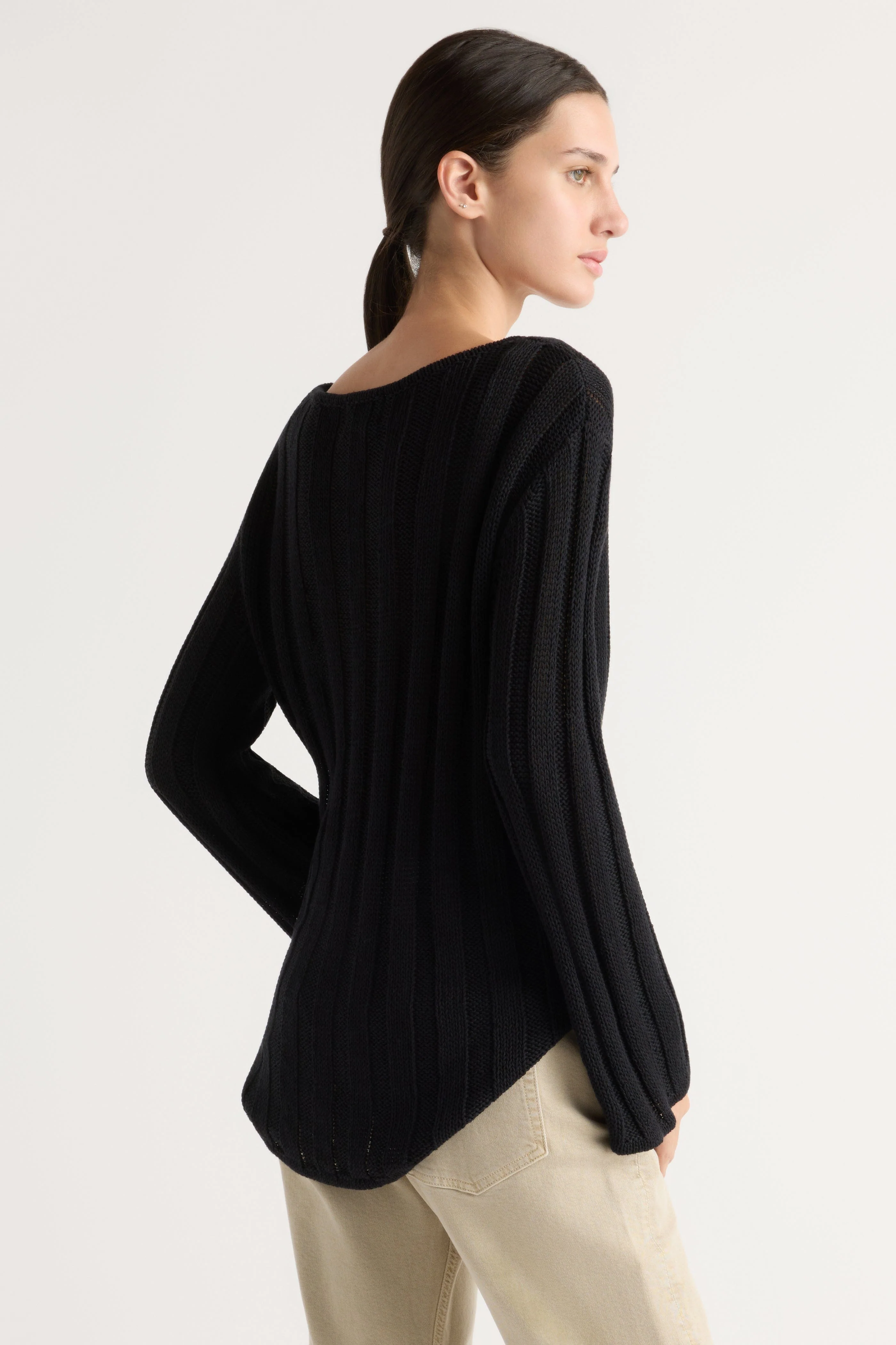Leah Ribbed Scoop-Neck Sweater - Image 7