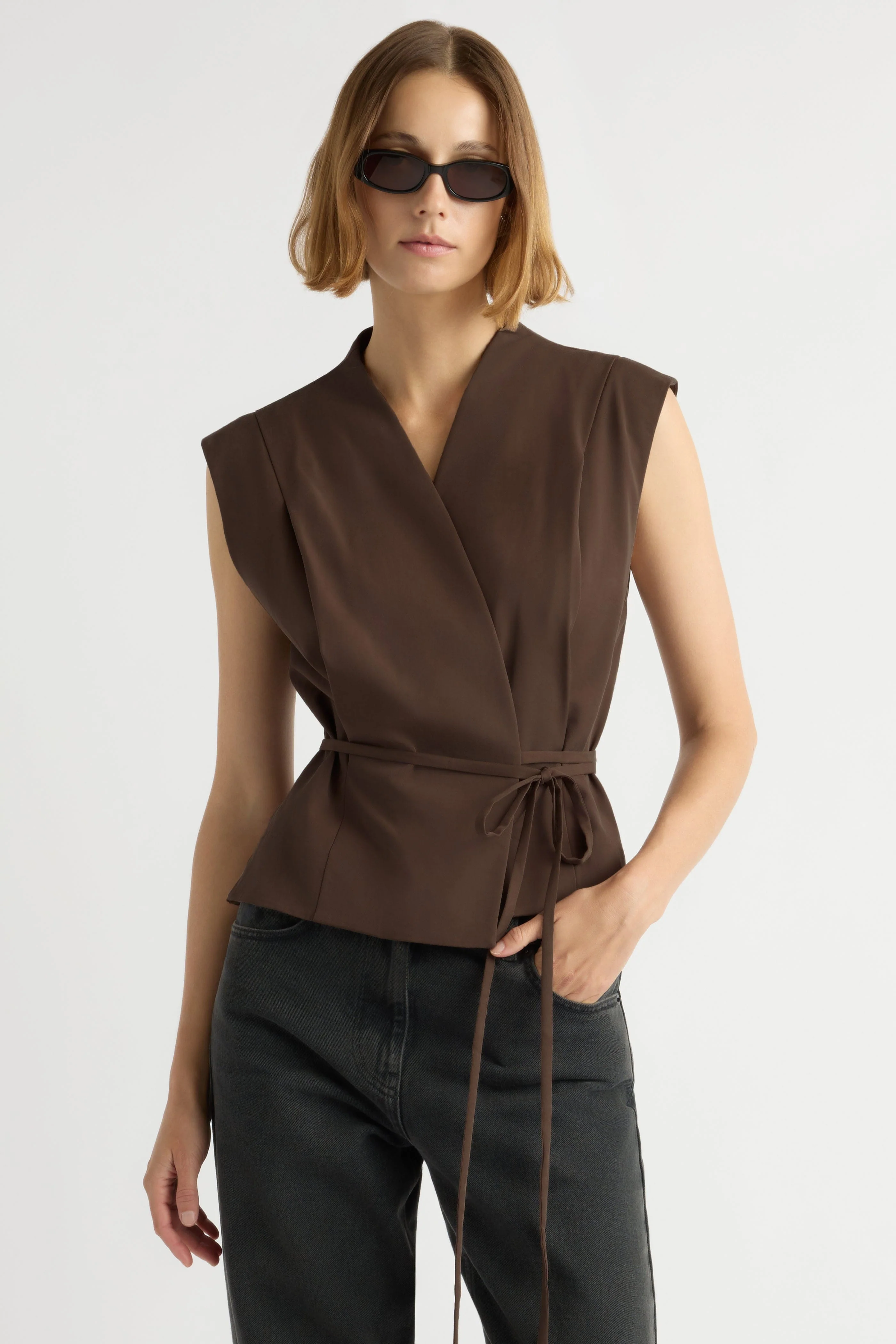 Leandra Tie-Wrap Vest - Image 8