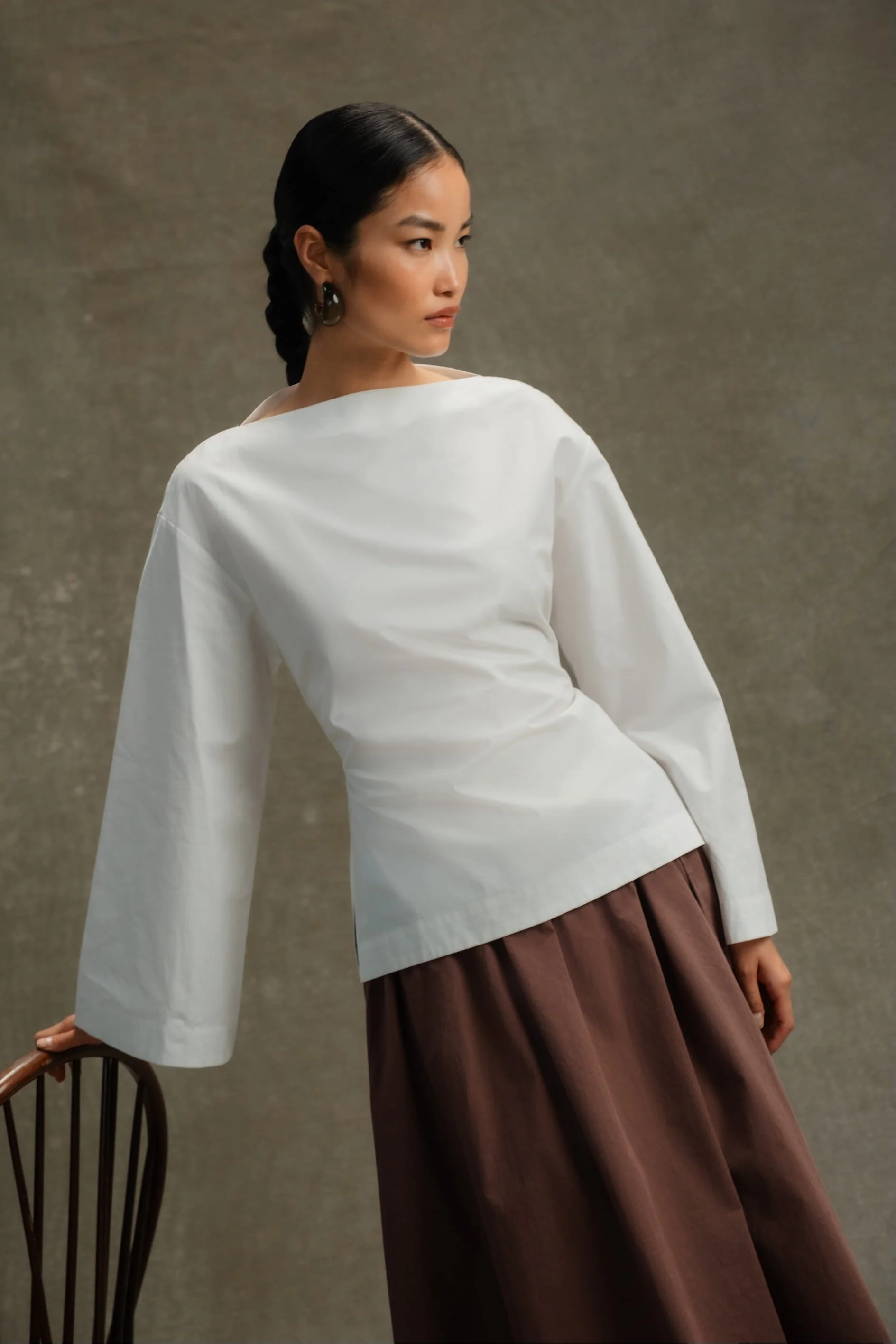 Lilian Sculpted Flare-Sleeve Blouse - Image 8