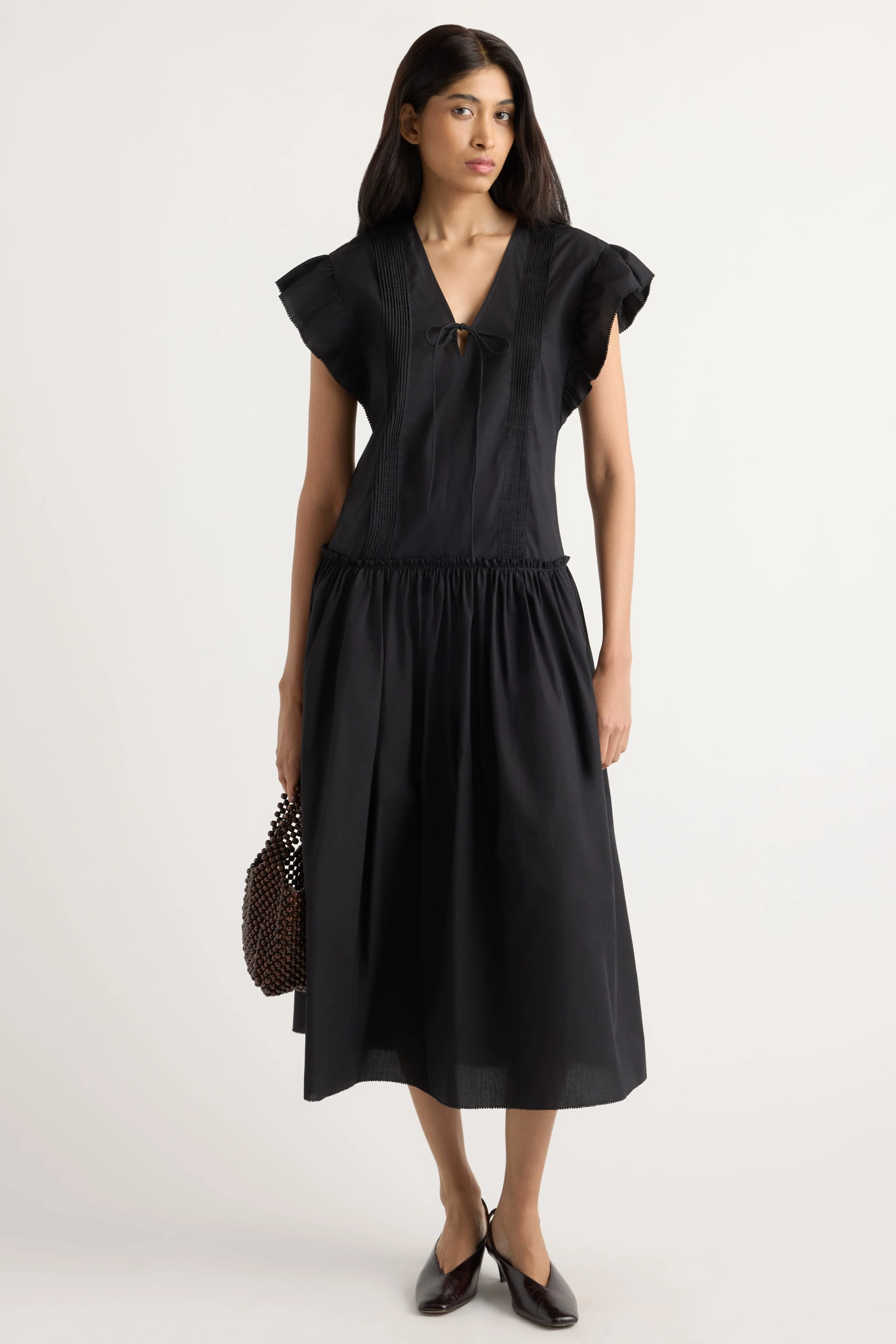 Margaux Ruffle-Sleeve Pleated Dress - Image 6