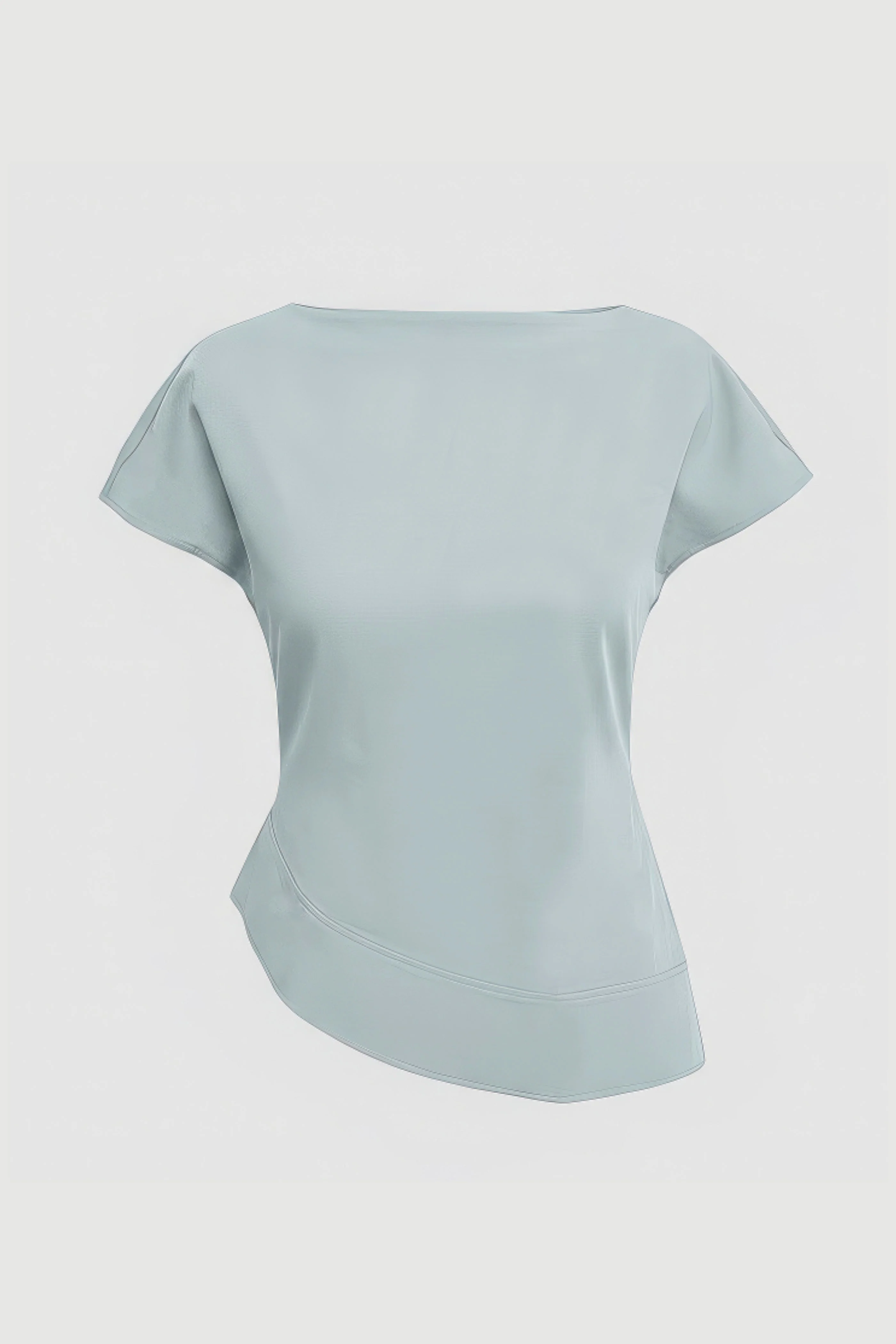 McKenna Sculpted Asymmetric-Hem Blouse - Image 6