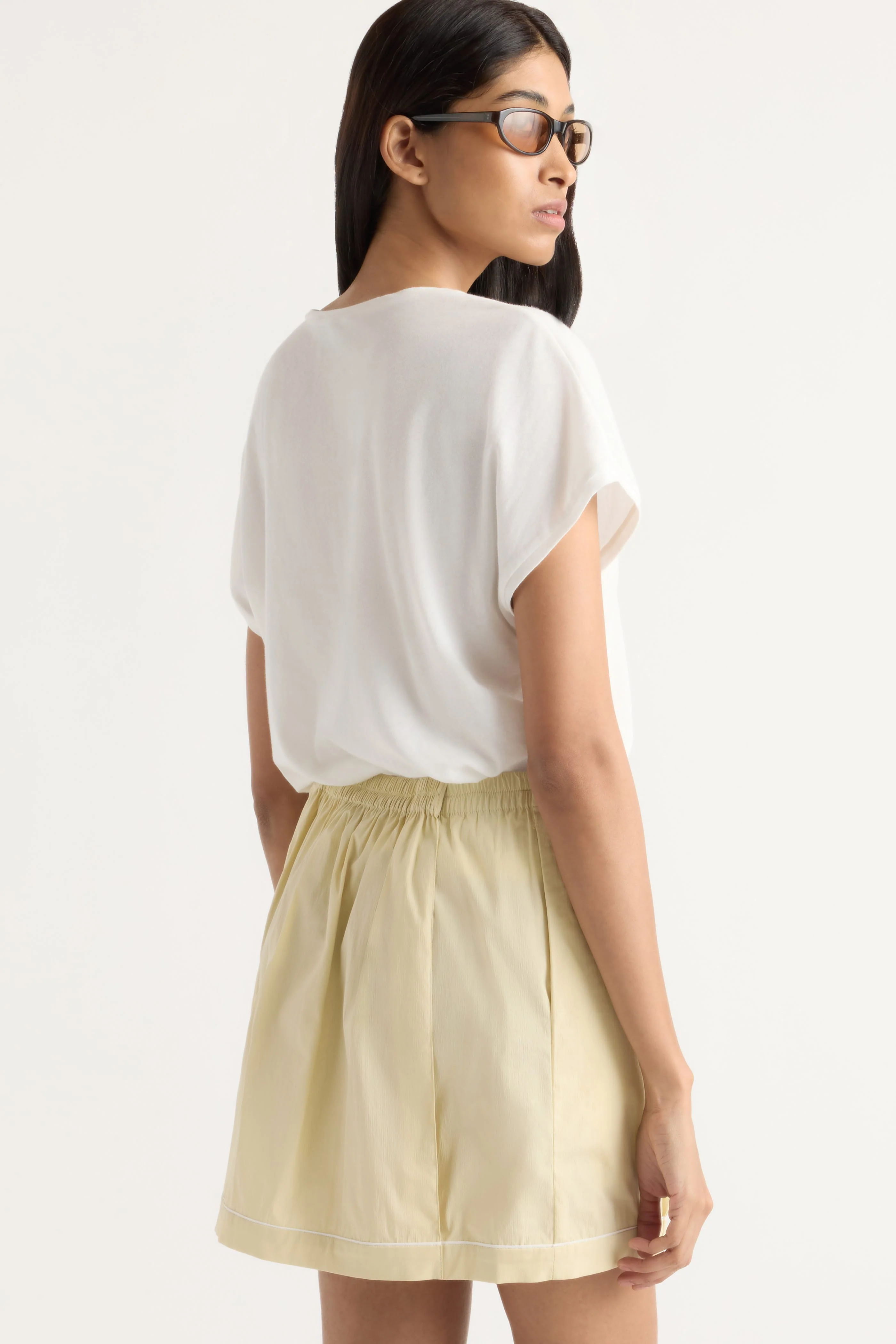Misha Stretch-Waist Placket Mini Skirt - Image 6