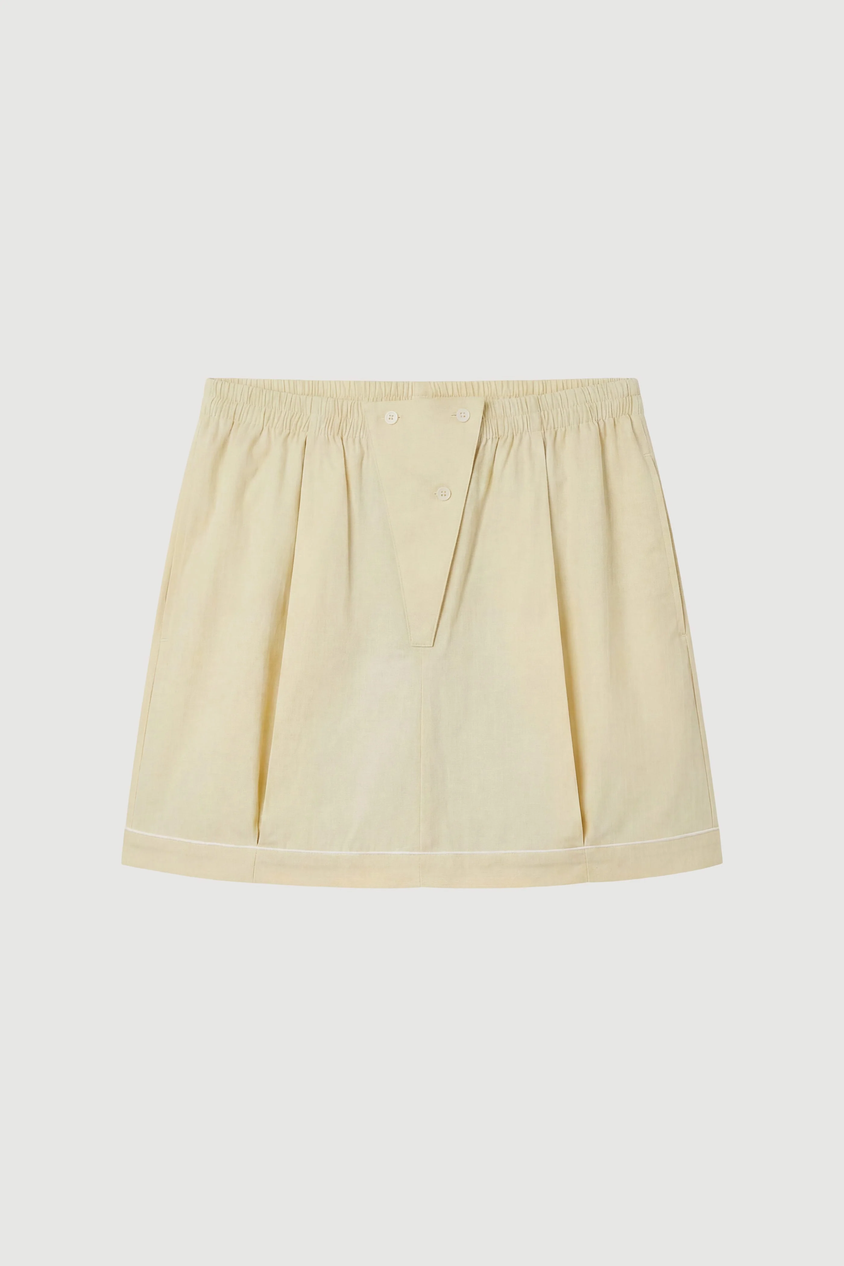 Misha Stretch-Waist Placket Mini Skirt - Image 7