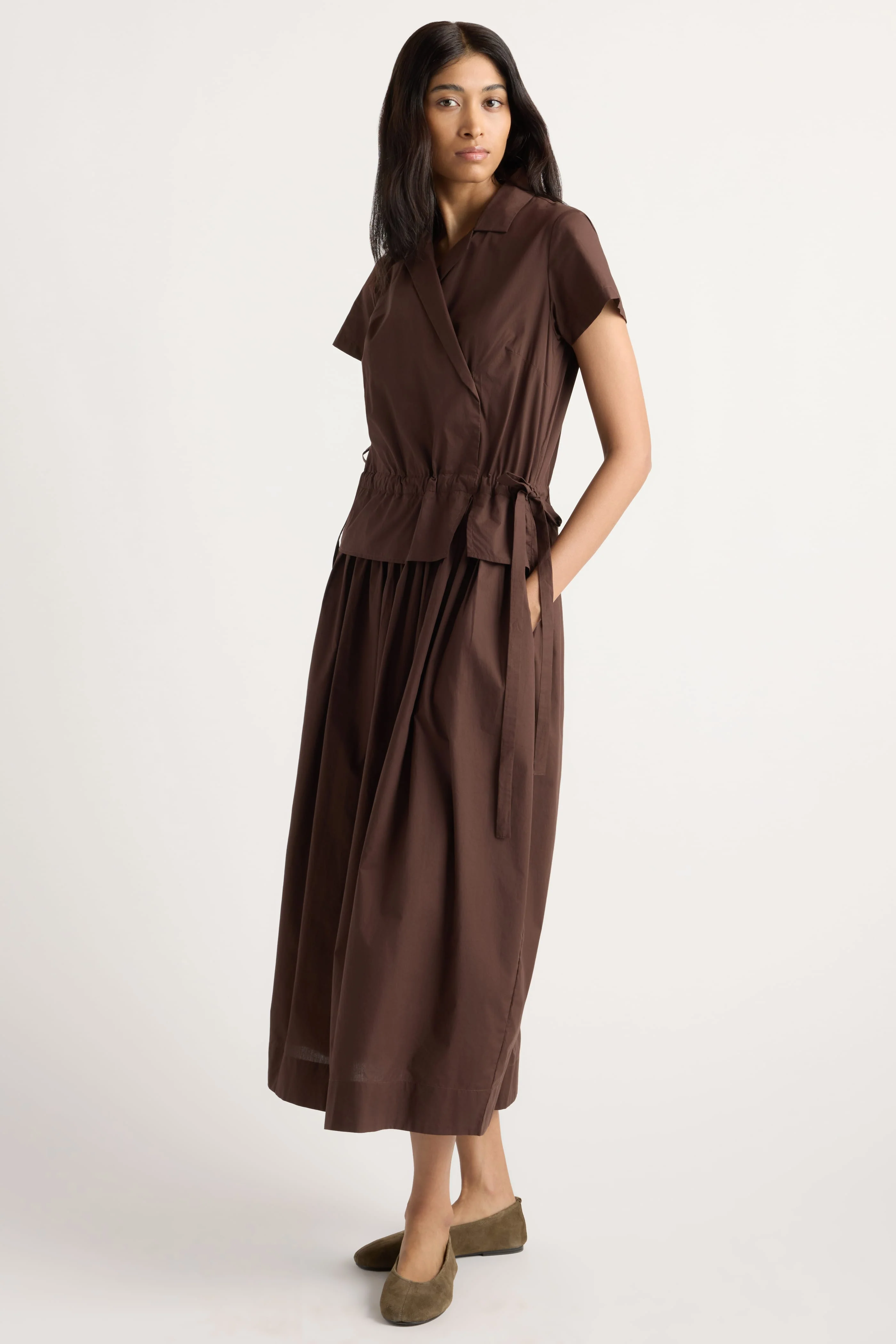 Mitsuki Organic Cotton Wrap-Shirt Dress - Image 2