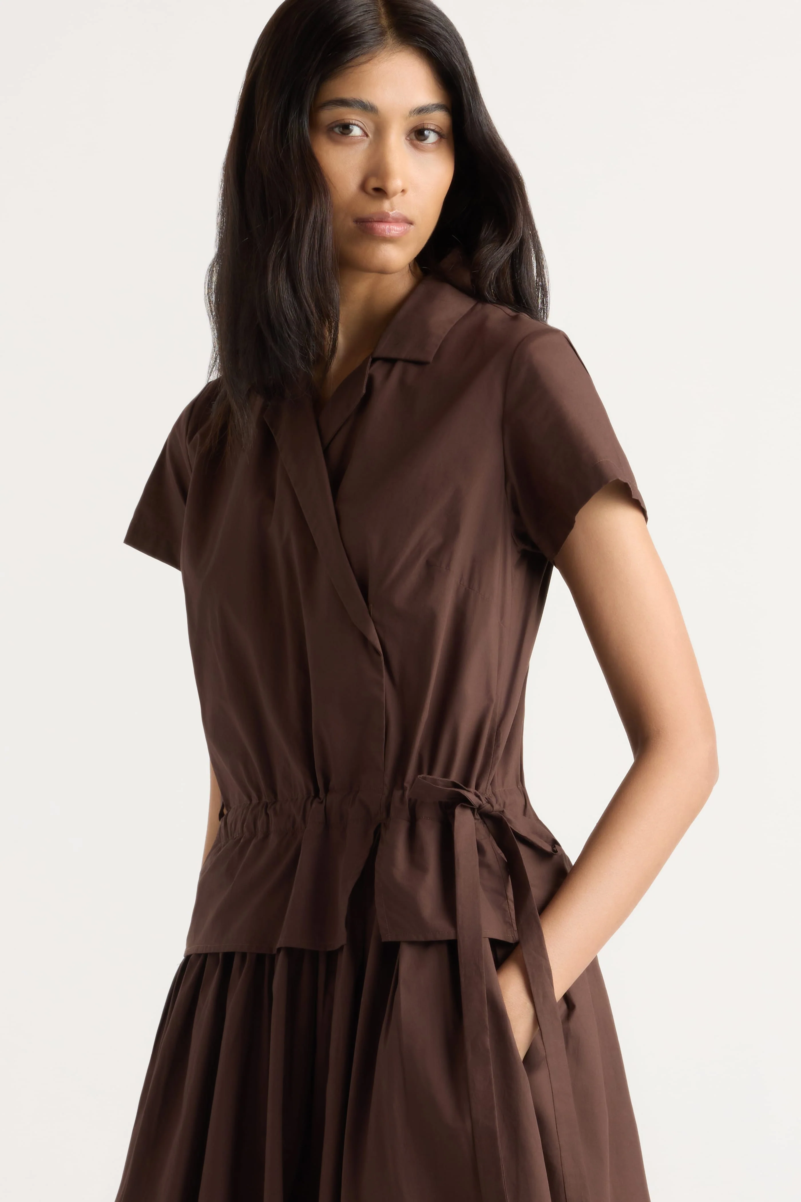 Mitsuki Organic Cotton Wrap-Shirt Dress - Image 3