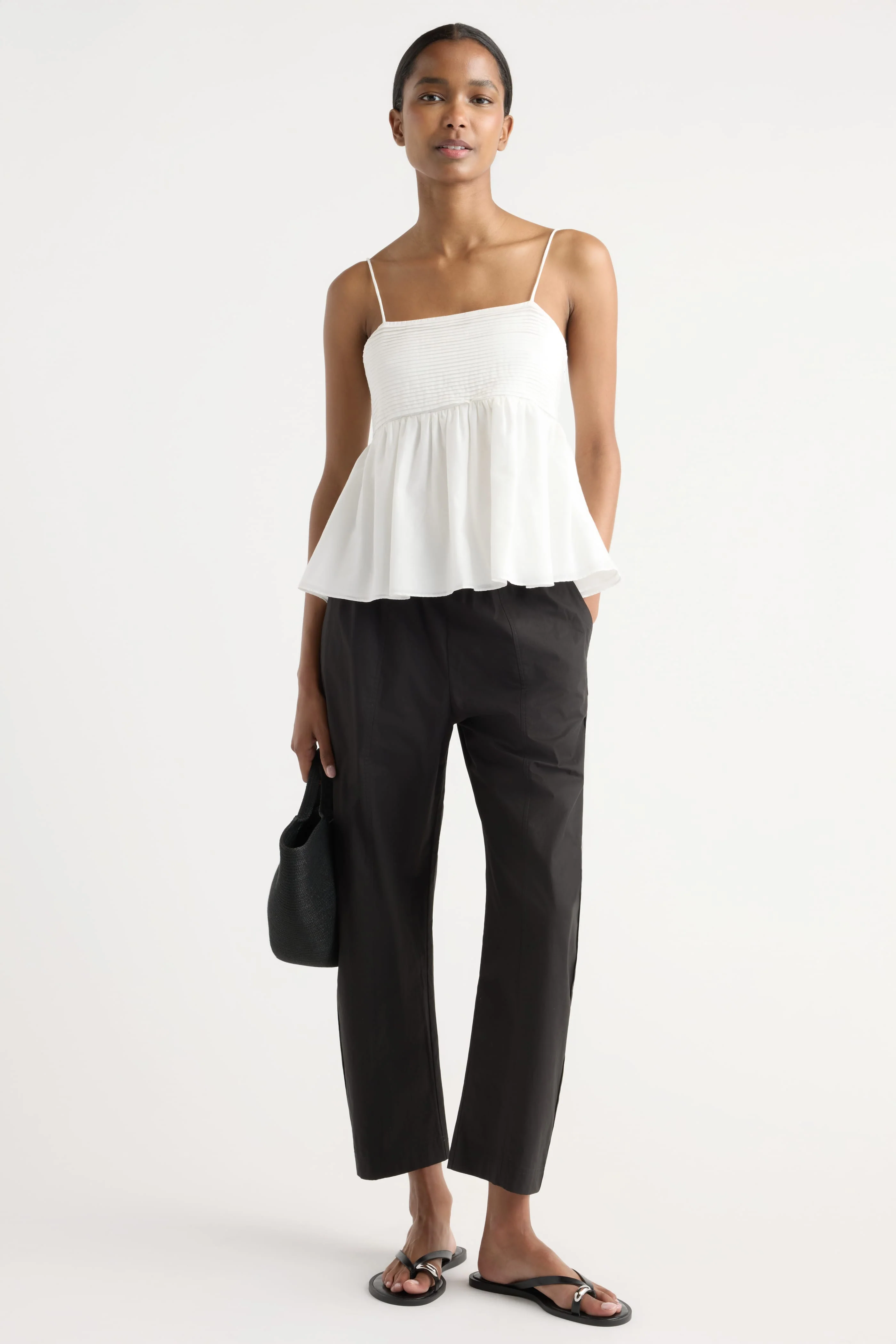 Molly Pintuck Cotton-Silk Top - Image 3