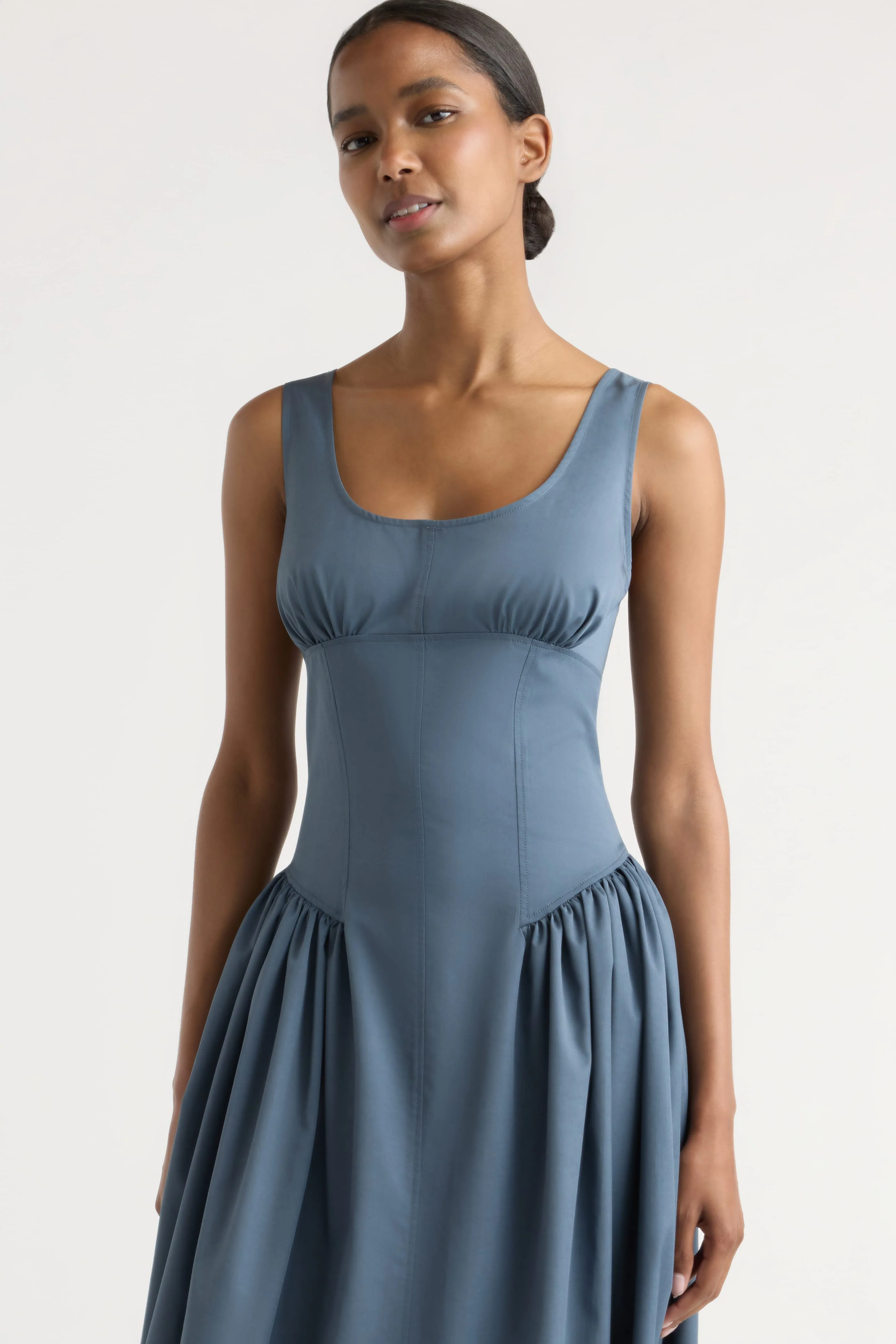 Nadiyah Bustier Shirred A-Line Dress - Image 3
