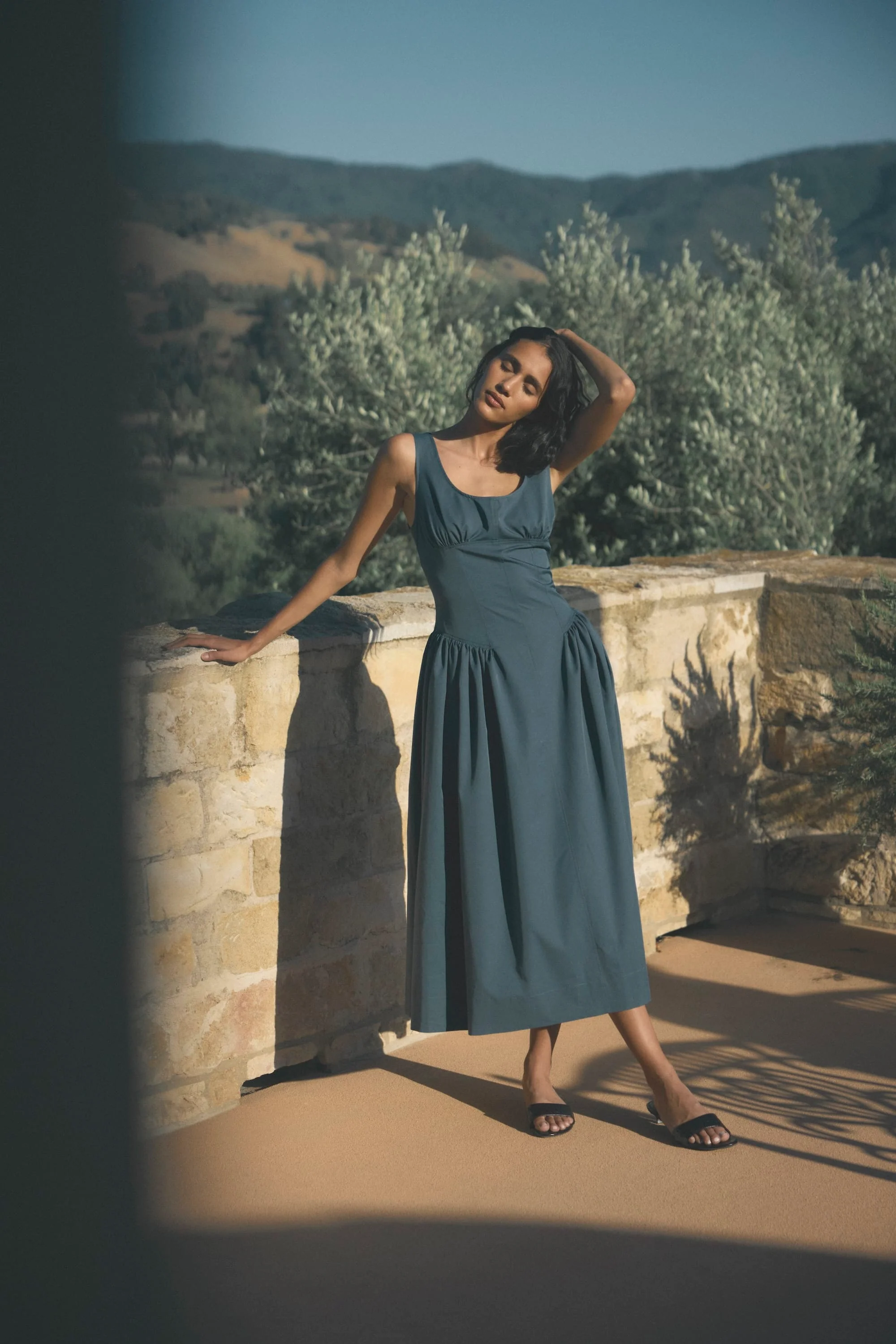 Nadiyah Bustier Shirred A-Line Dress - Image 6