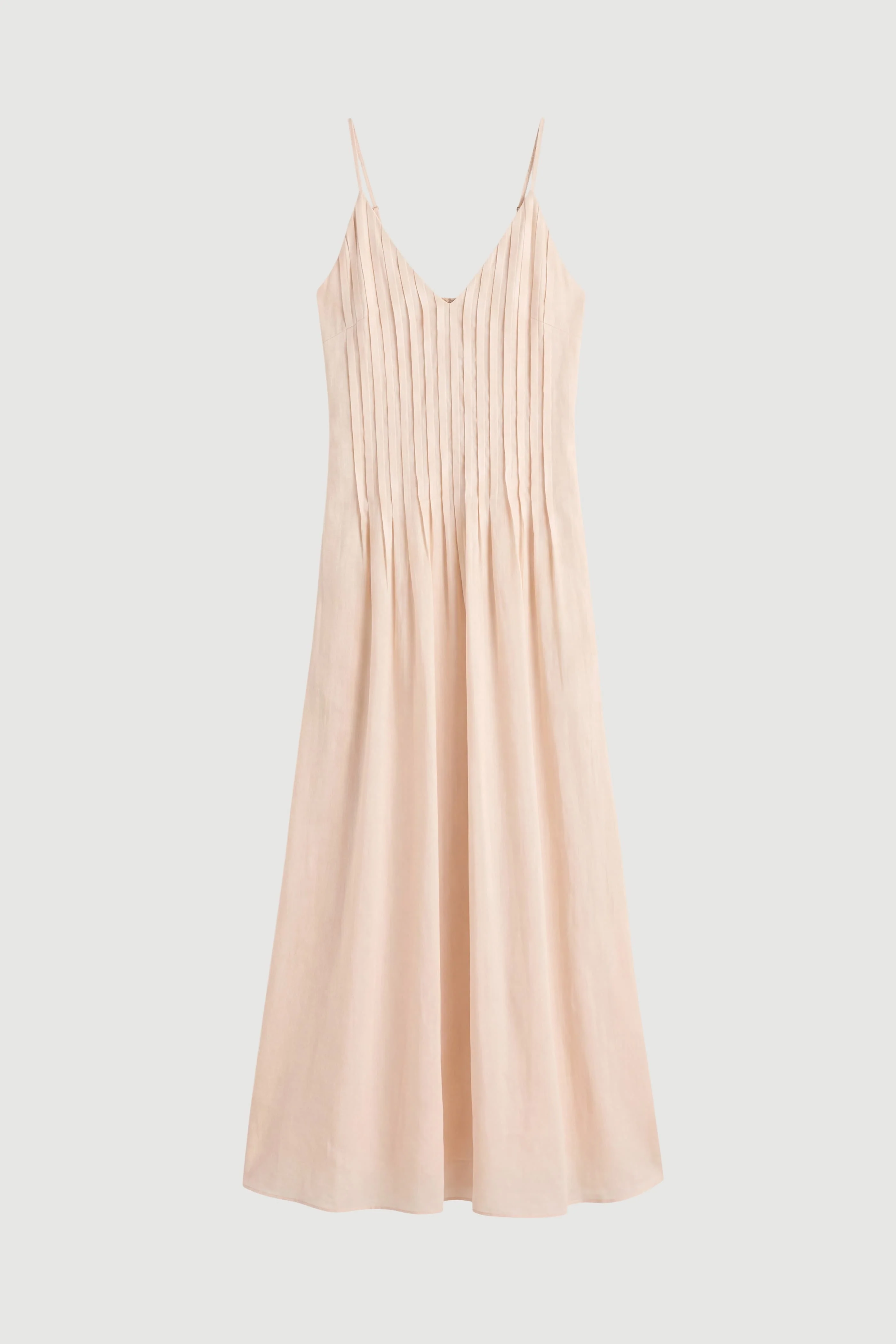 Naomi Pleated Linen-Cotton Dress - Image 10