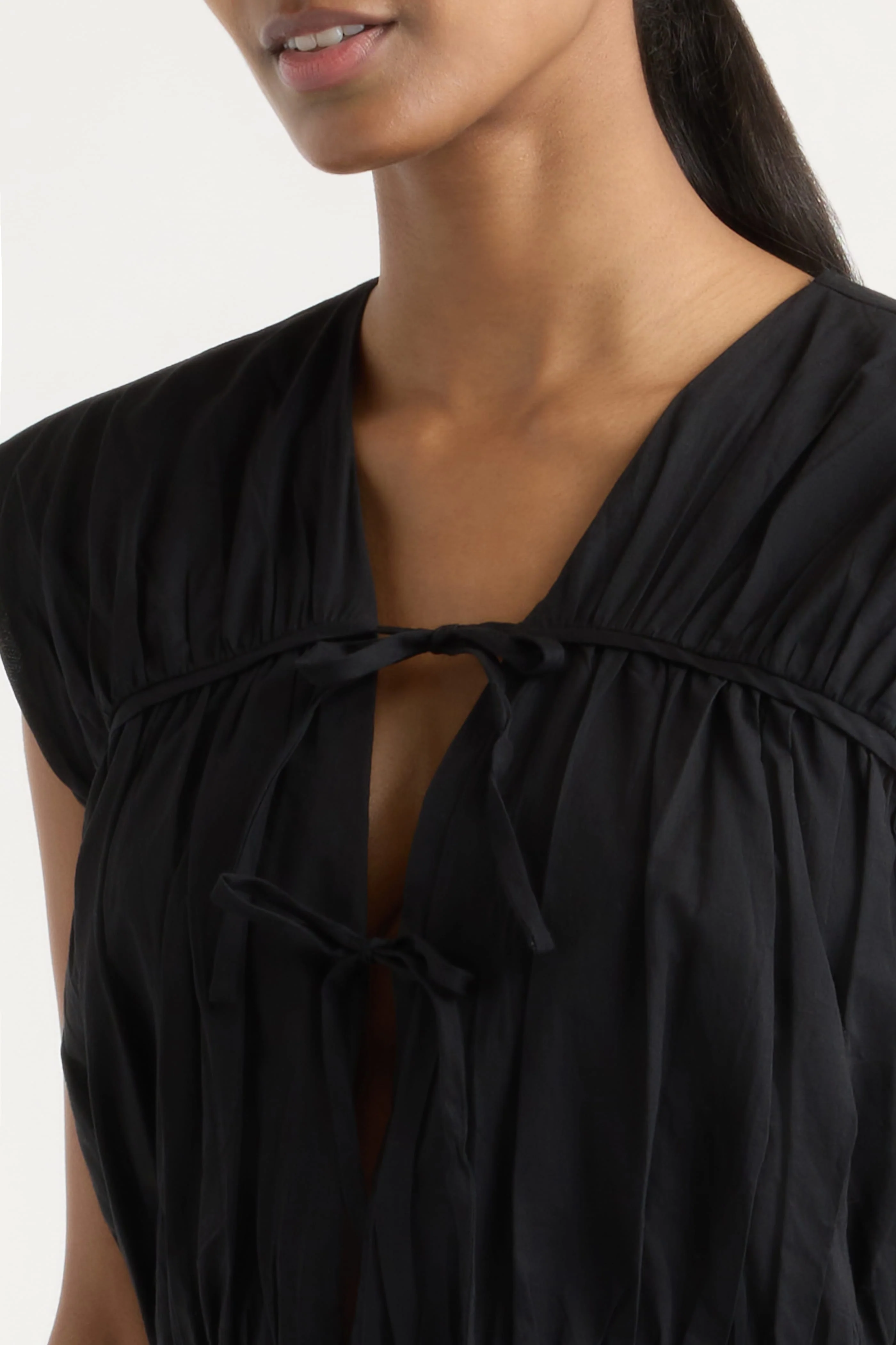 Norah Tie-Front Organic Cotton Blouse - Image 4