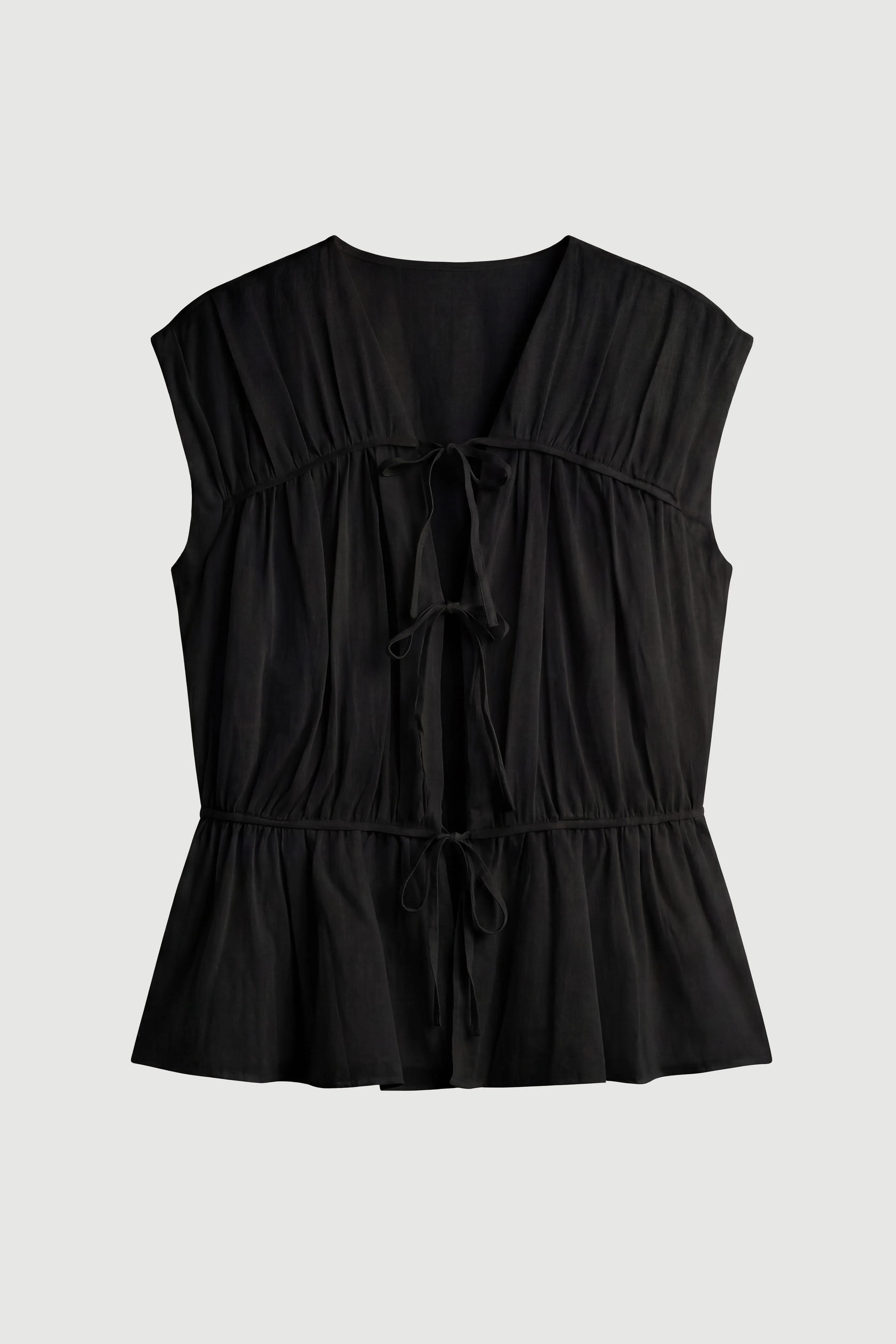 Norah Tie-Front Organic Cotton Blouse - Image 8