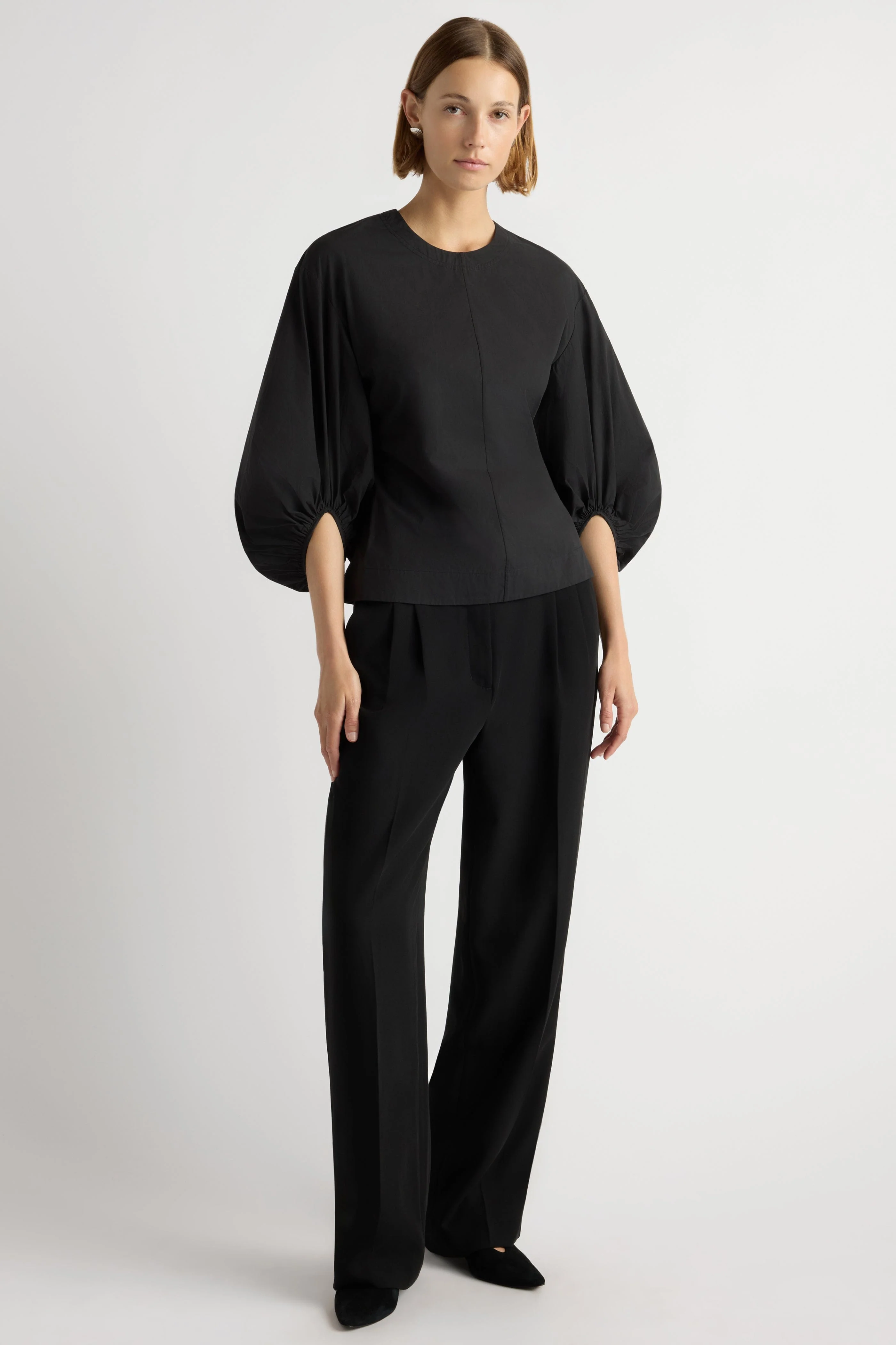 Odessa Sculpted Balloon-Sleeve Blouse - Image 7