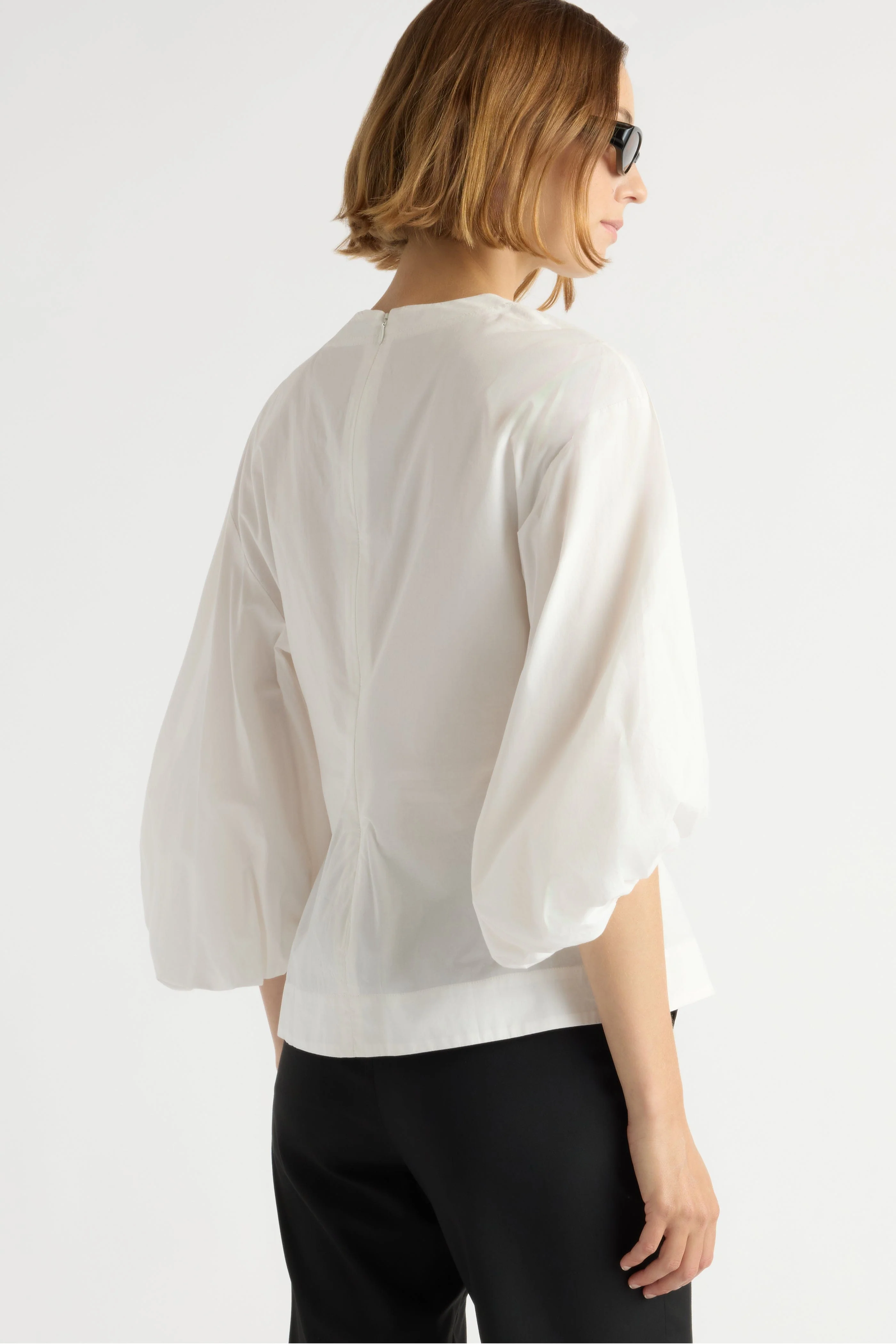 Odessa Sculpted Balloon-Sleeve Blouse - Image 6