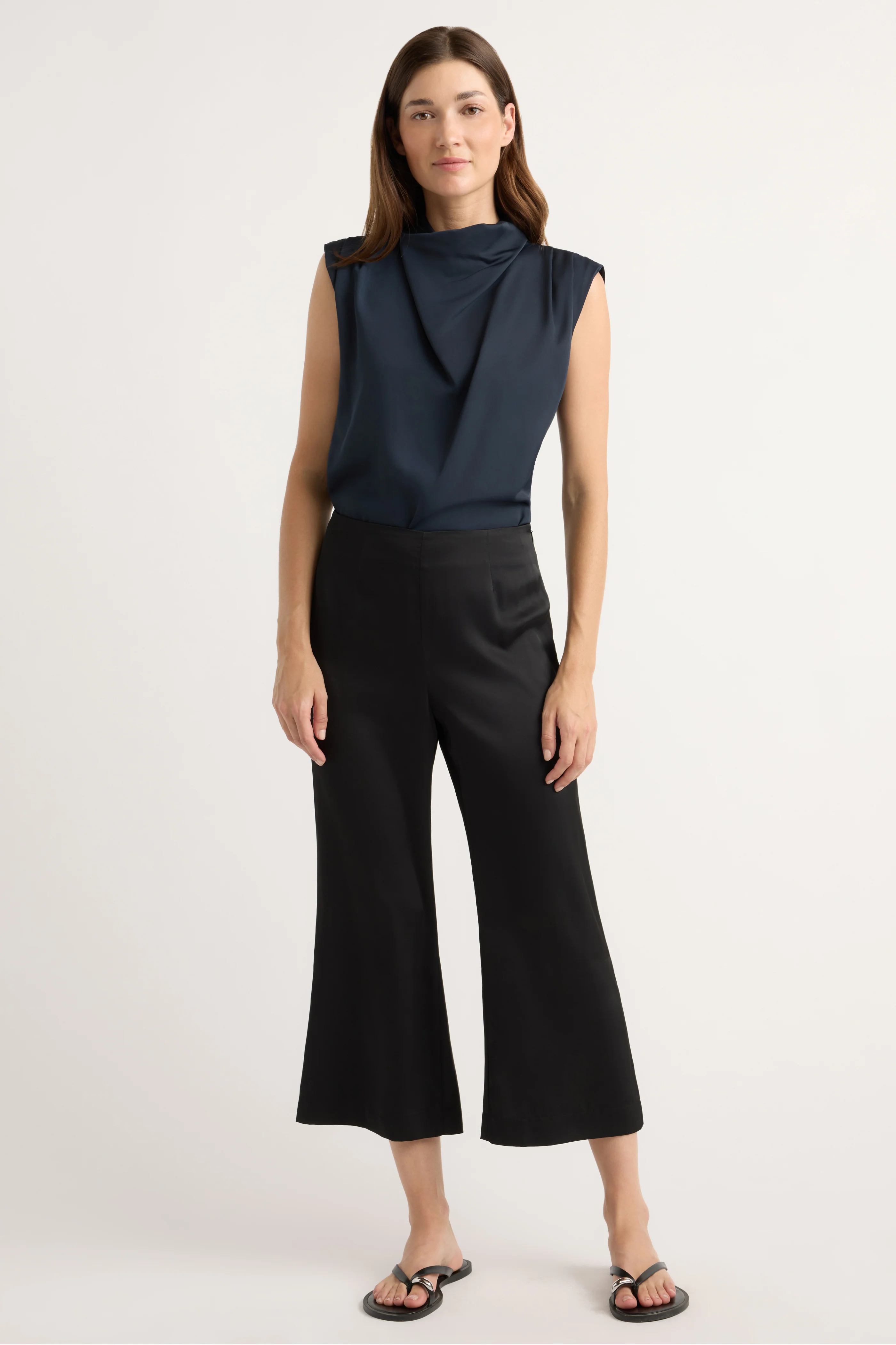Priscilla Satin Kick-Flare Pant - Image 2
