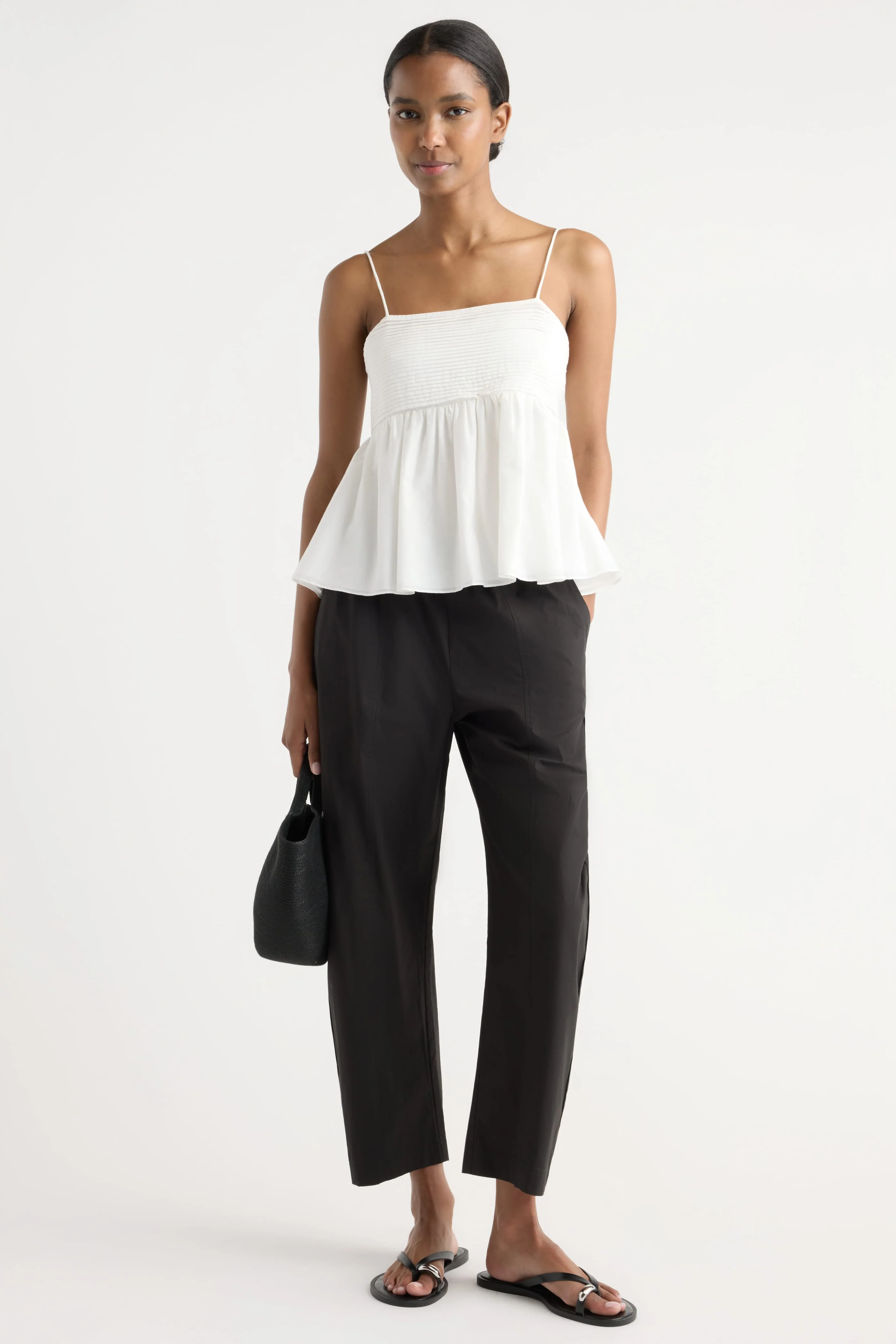 Priya Stretch-Waist Barrel-Leg Pant - Image 2