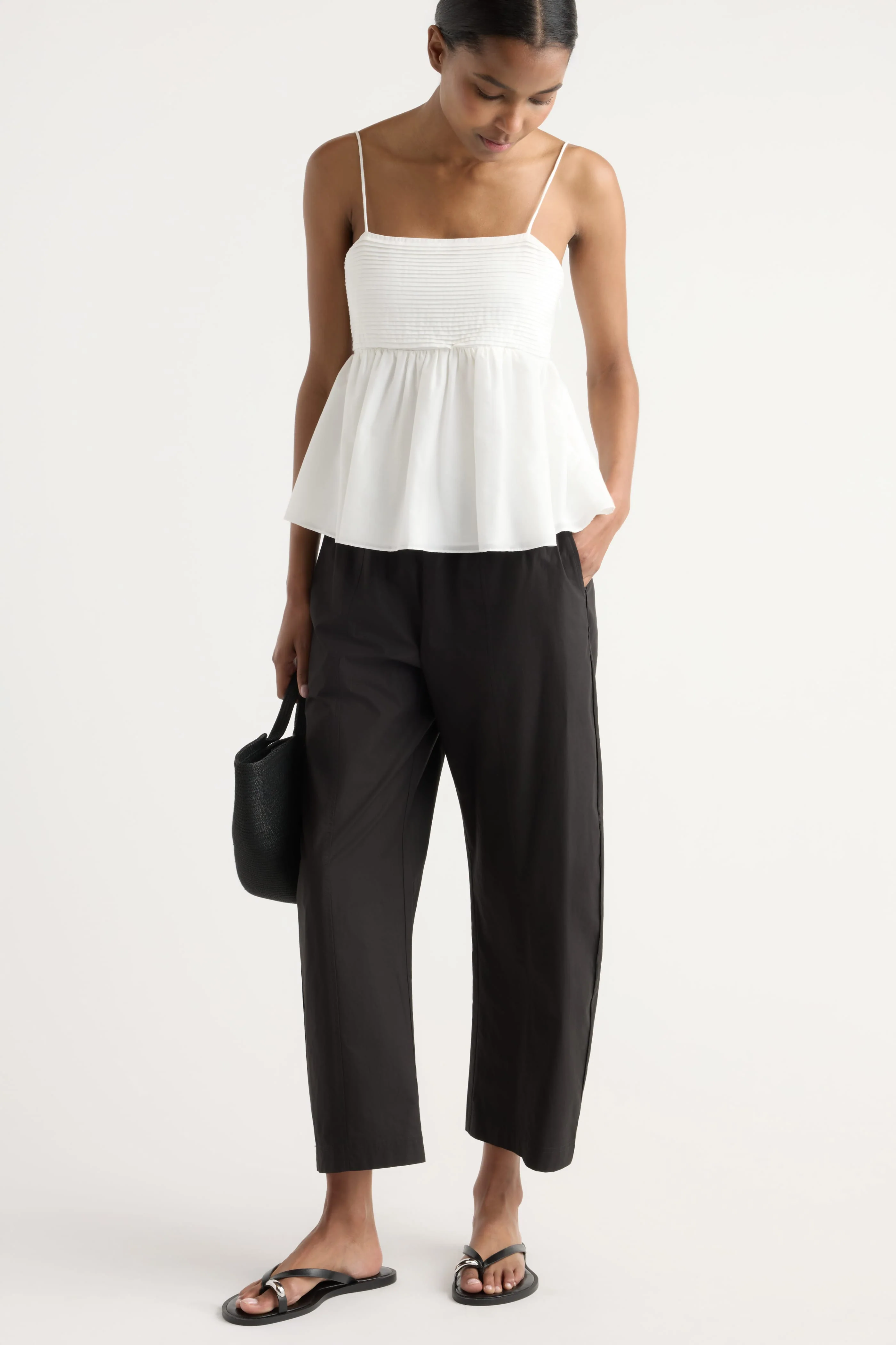 Priya Stretch-Waist Barrel-Leg Pant - Image 3