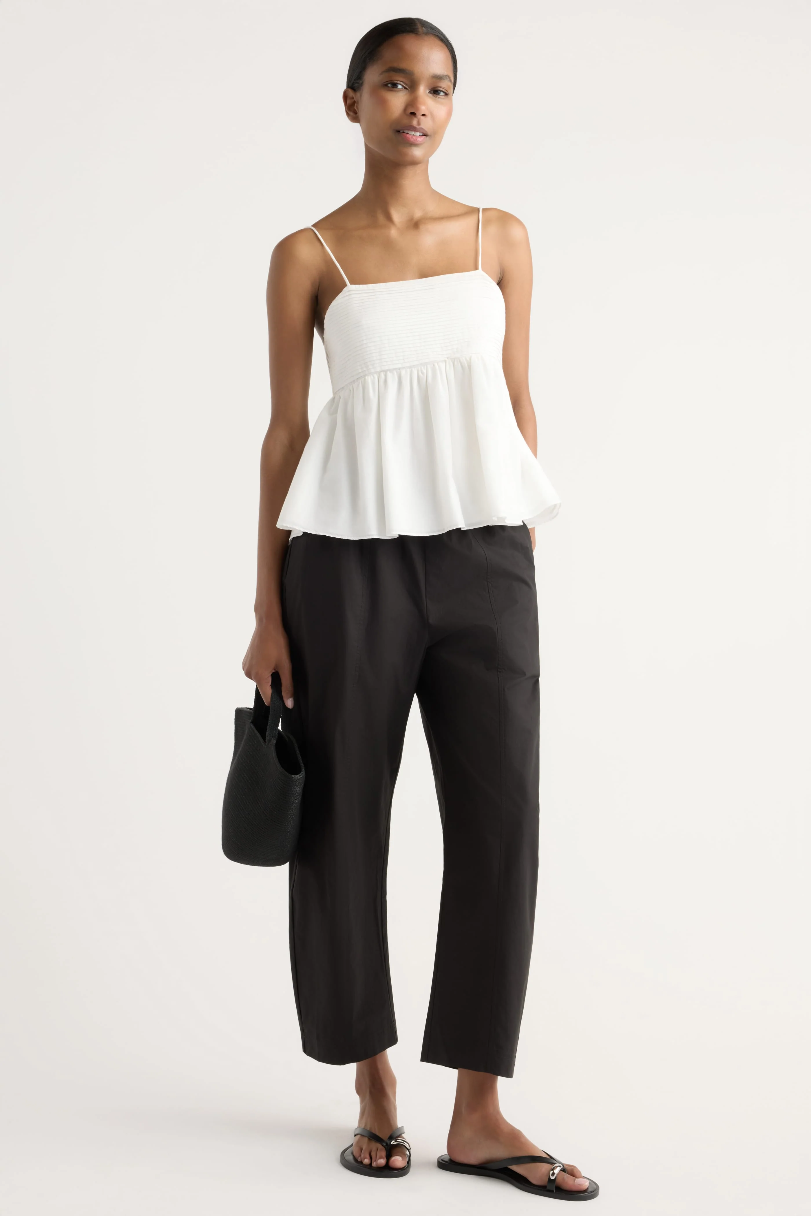 Priya Stretch-Waist Barrel-Leg Pant - Image 4