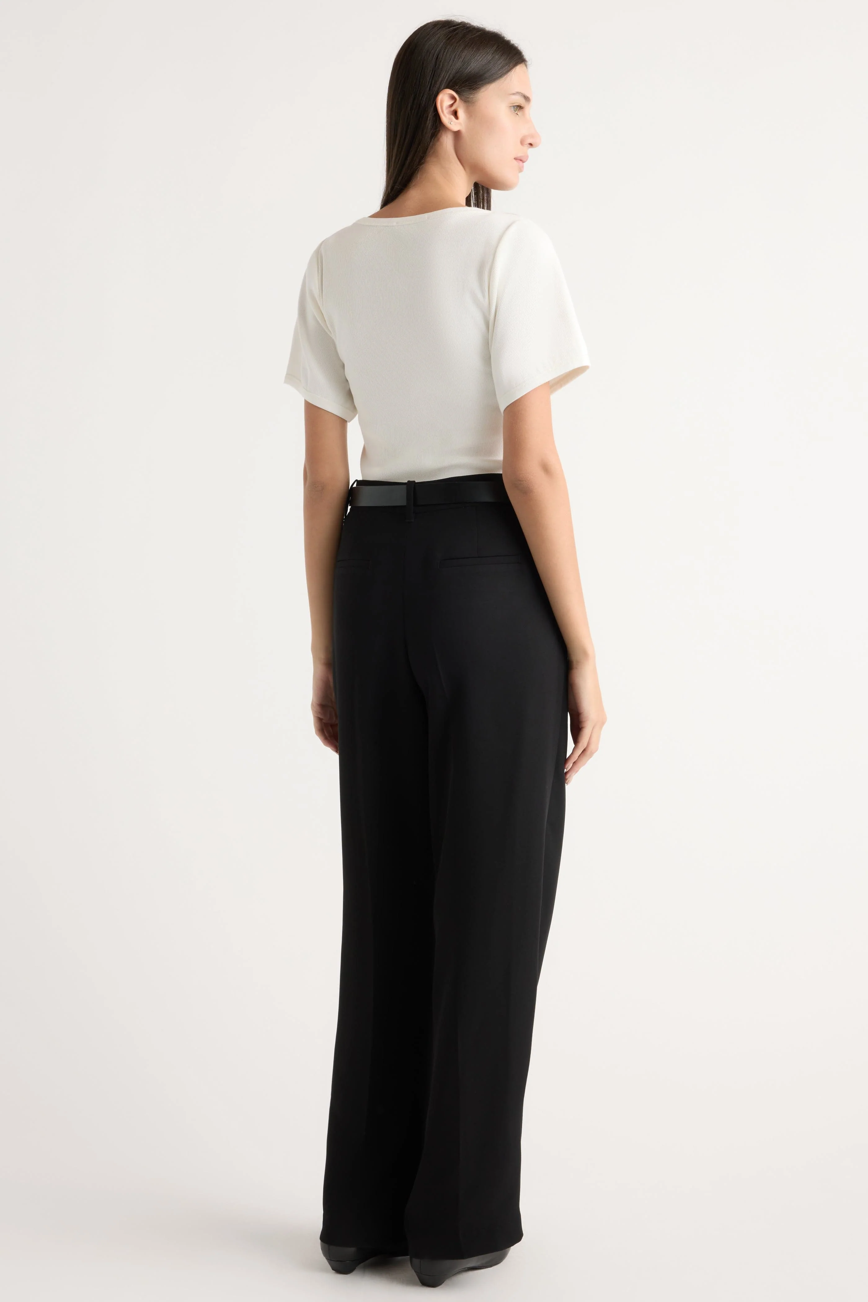 Renee Sculpted Scoop-Neck Tee - Image 7