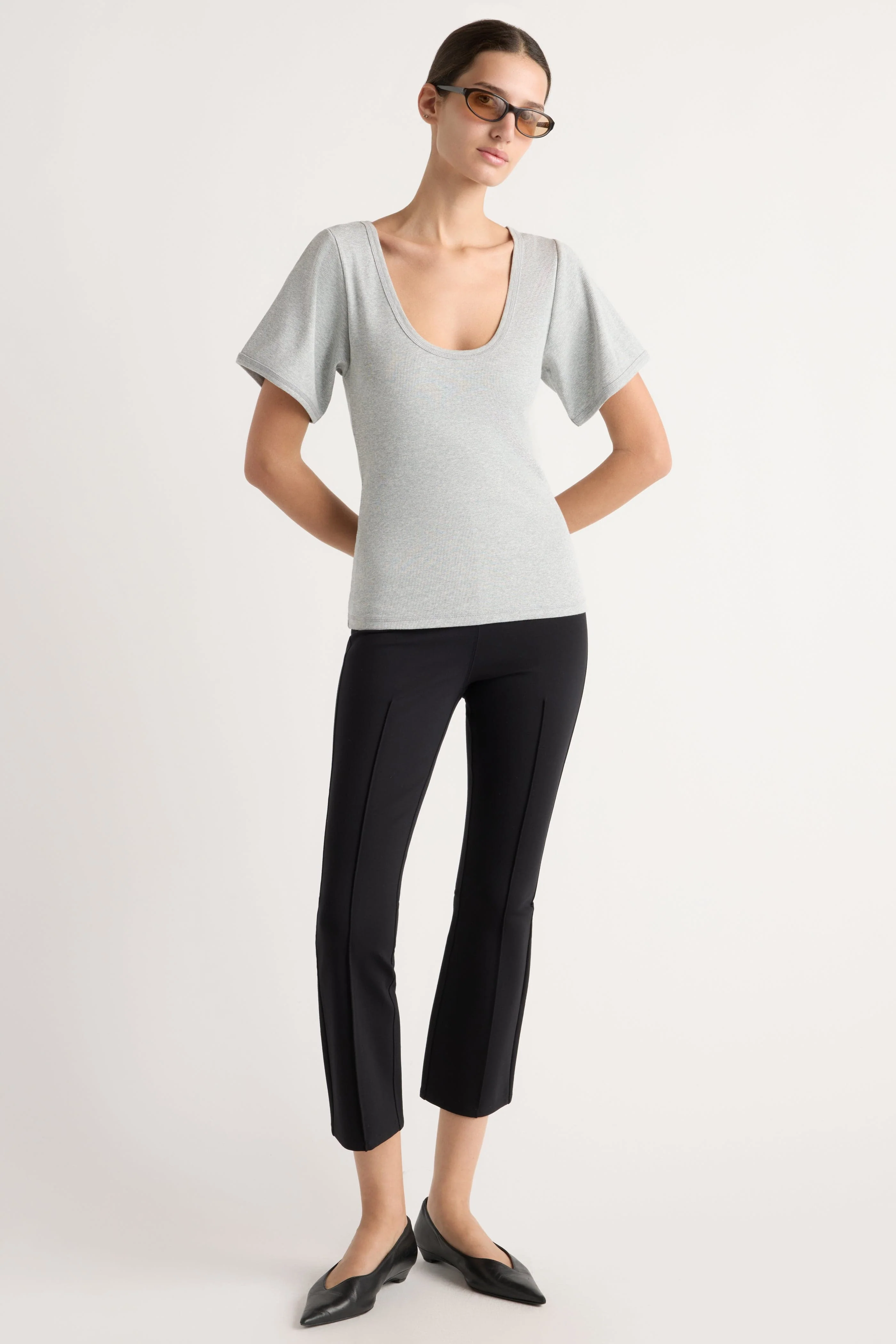 Renee Sculpted Scoop-Neck Tee - Image 3