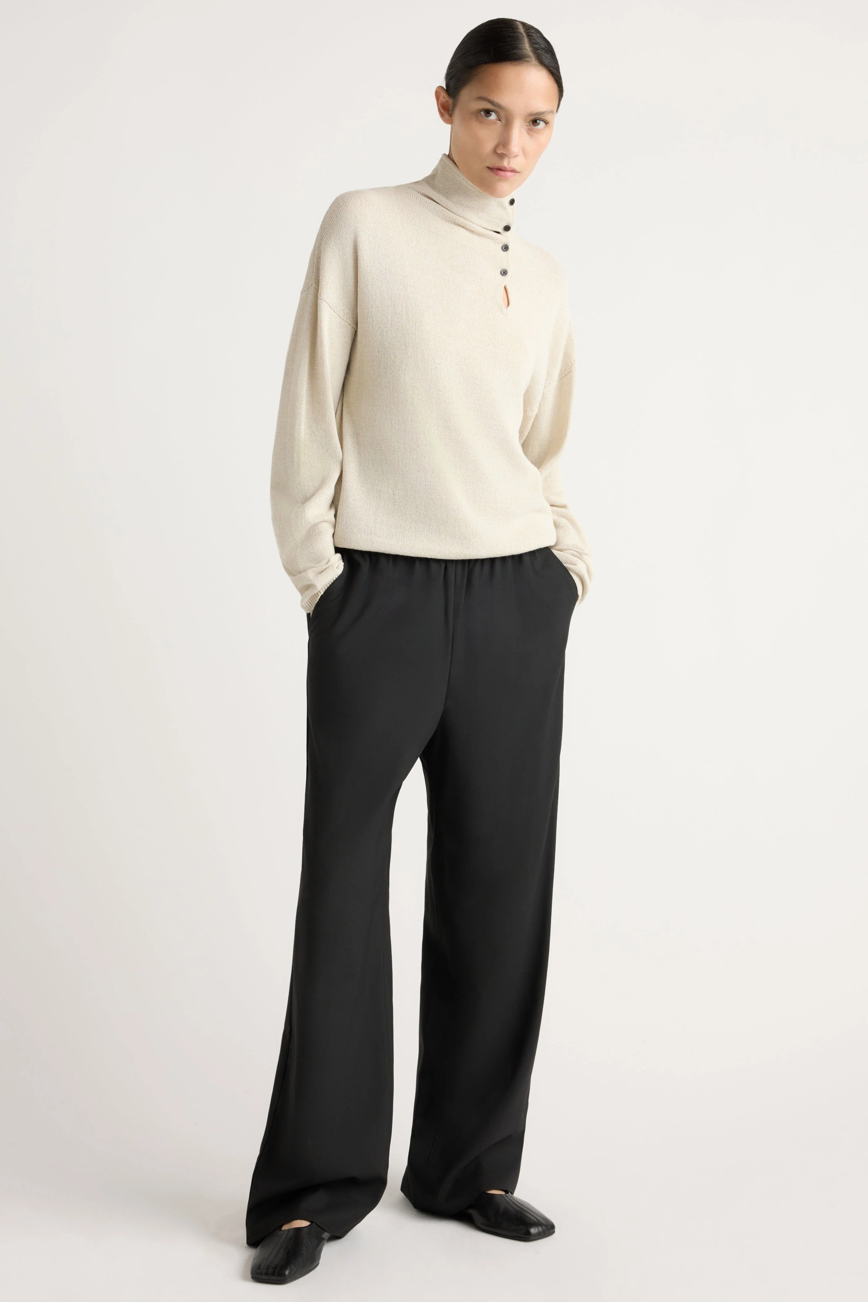 Sanchia Button Turtleneck Sweater - Image 4