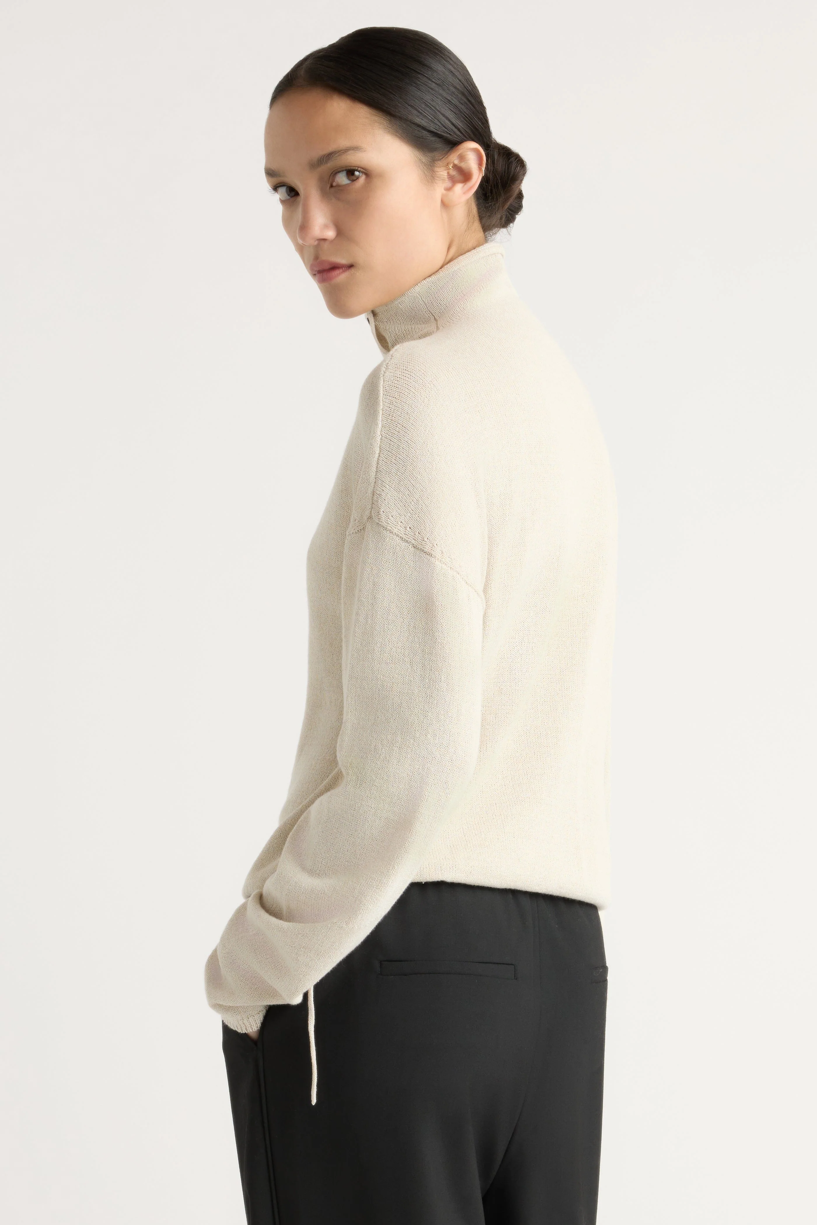 Sanchia Button Turtleneck Sweater - Image 6