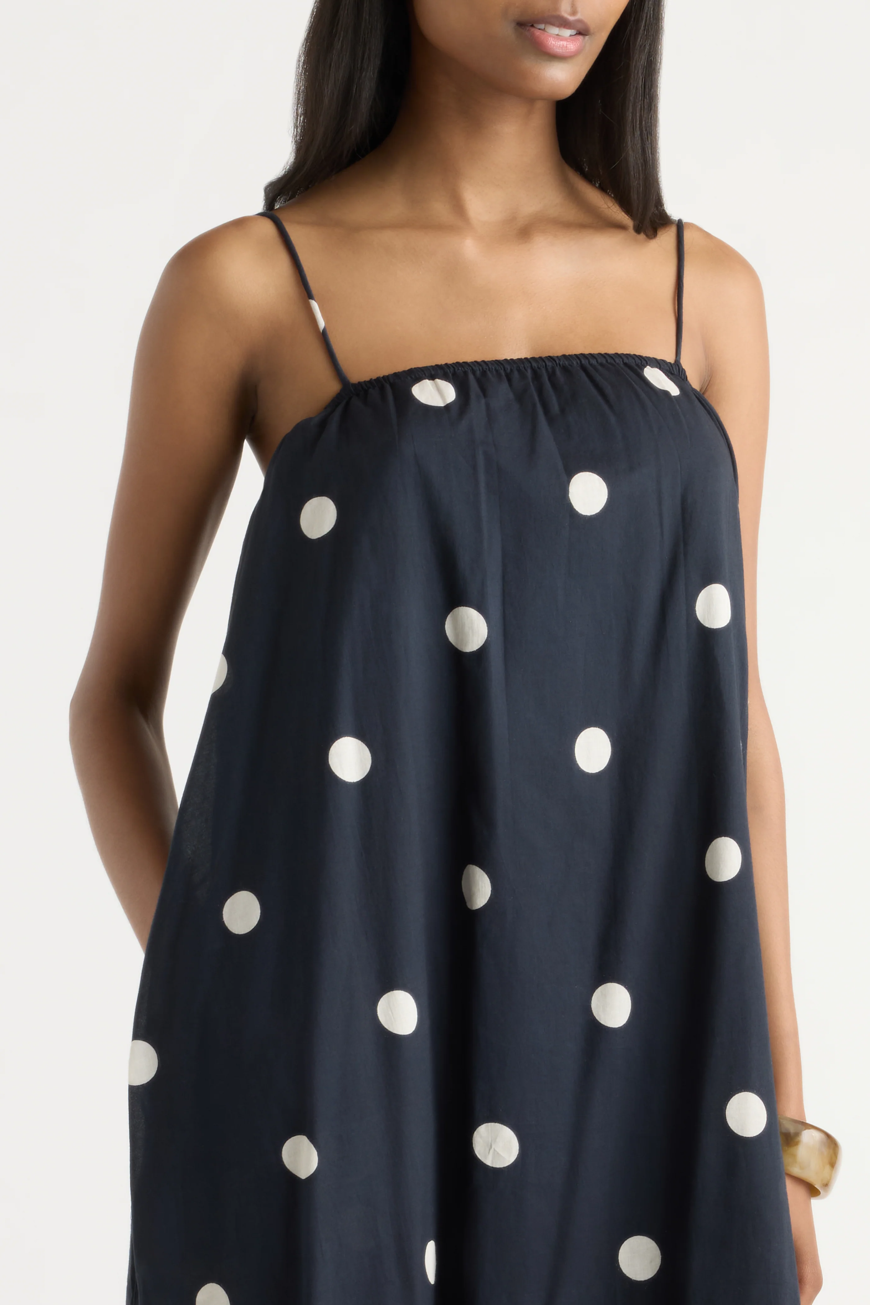 Selene Lightweight Polka Dot Maxi Dress - Image 5