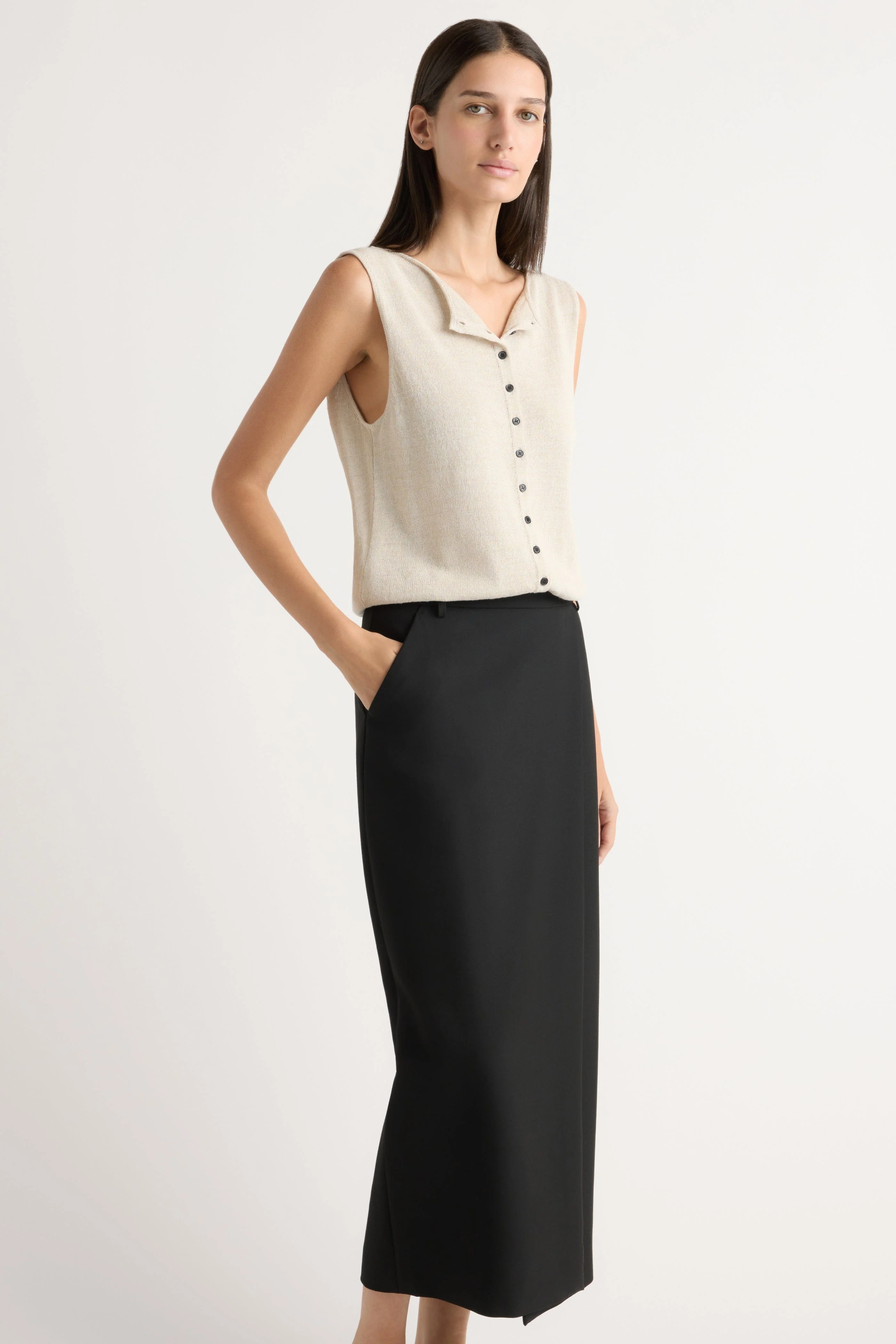 Spencer Suiting Wrap Maxi Skirt - Image 4