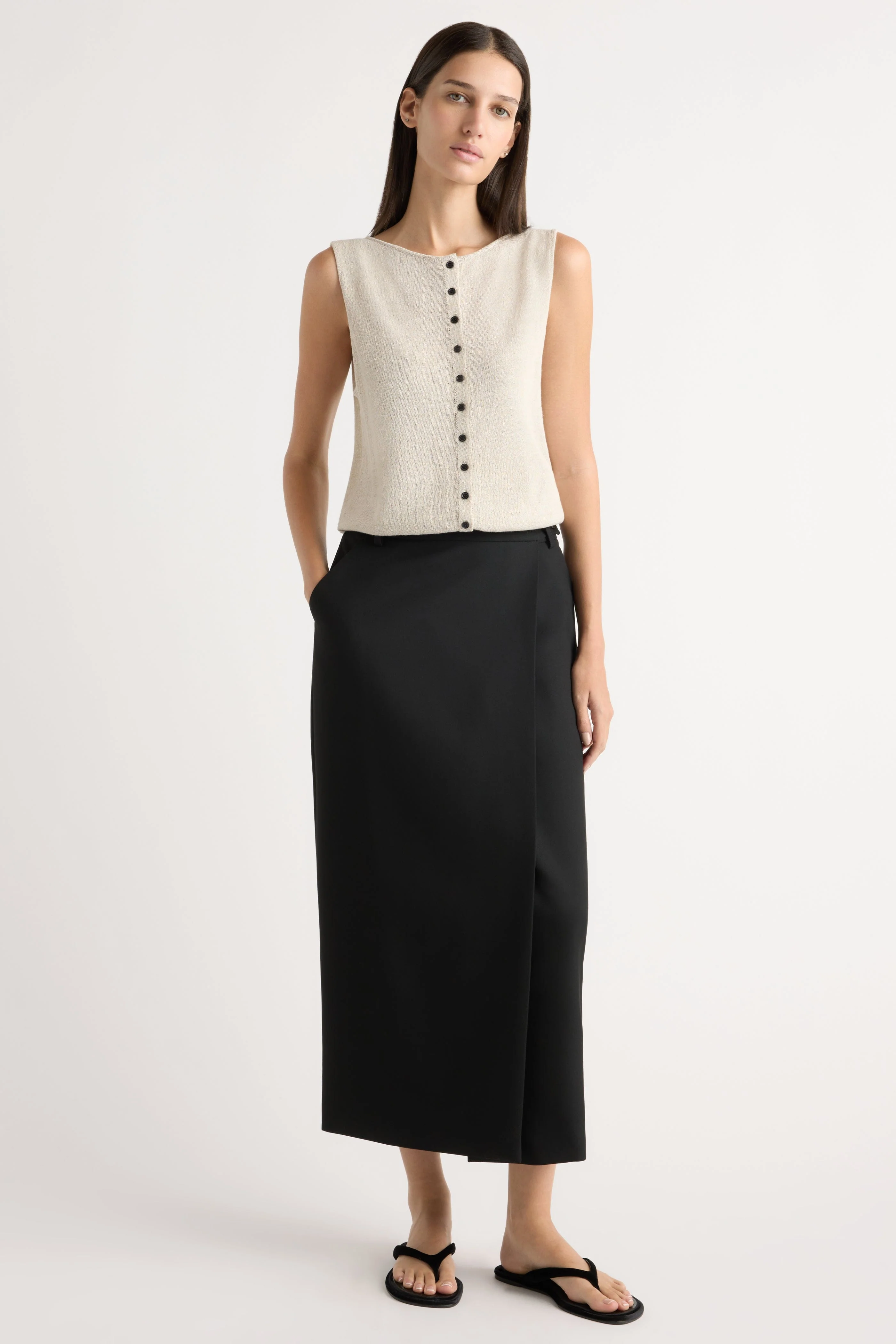 Spencer Suiting Wrap Maxi Skirt - Image 5