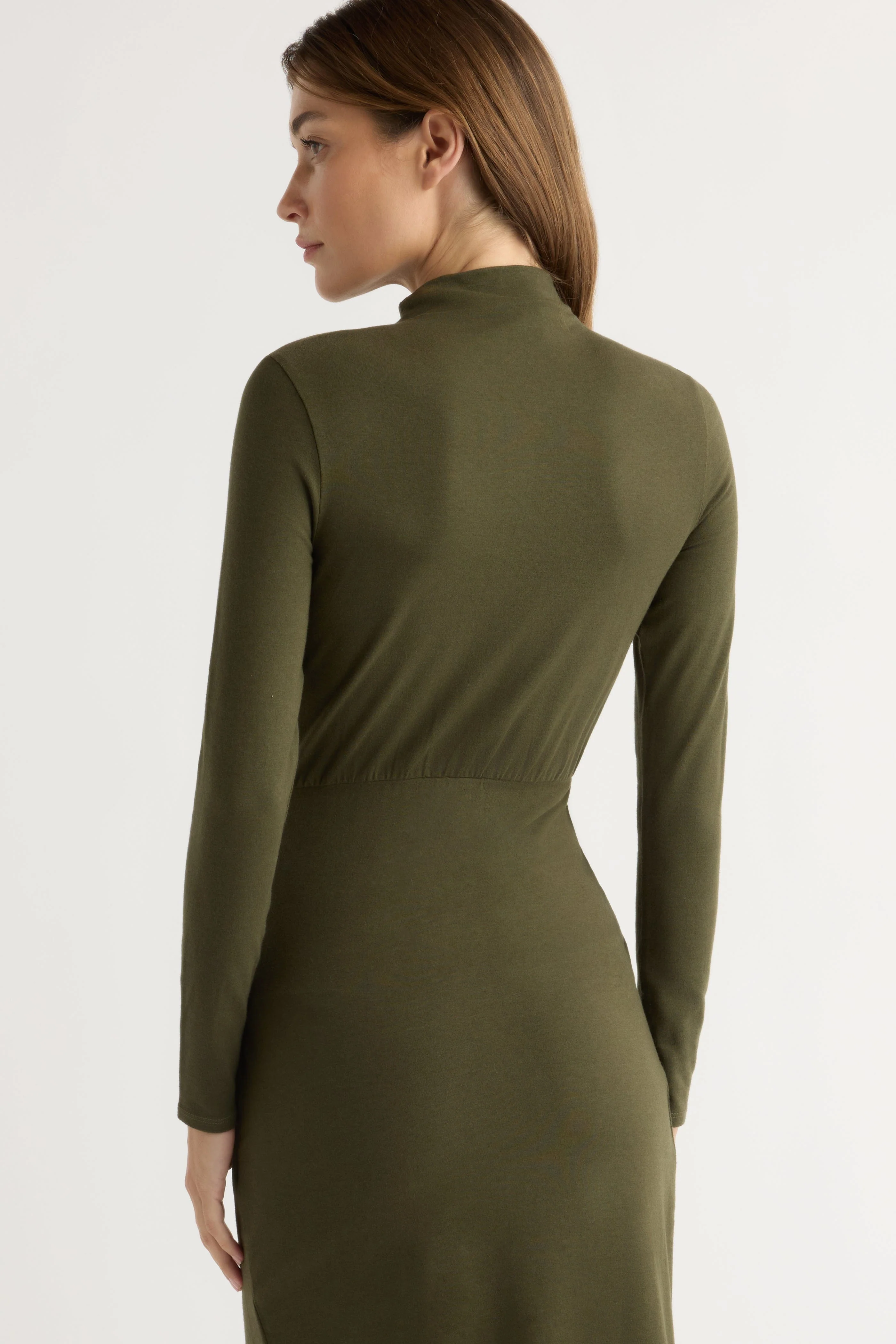 Suki Mock-Neck Side-Slit Dress - Image 6