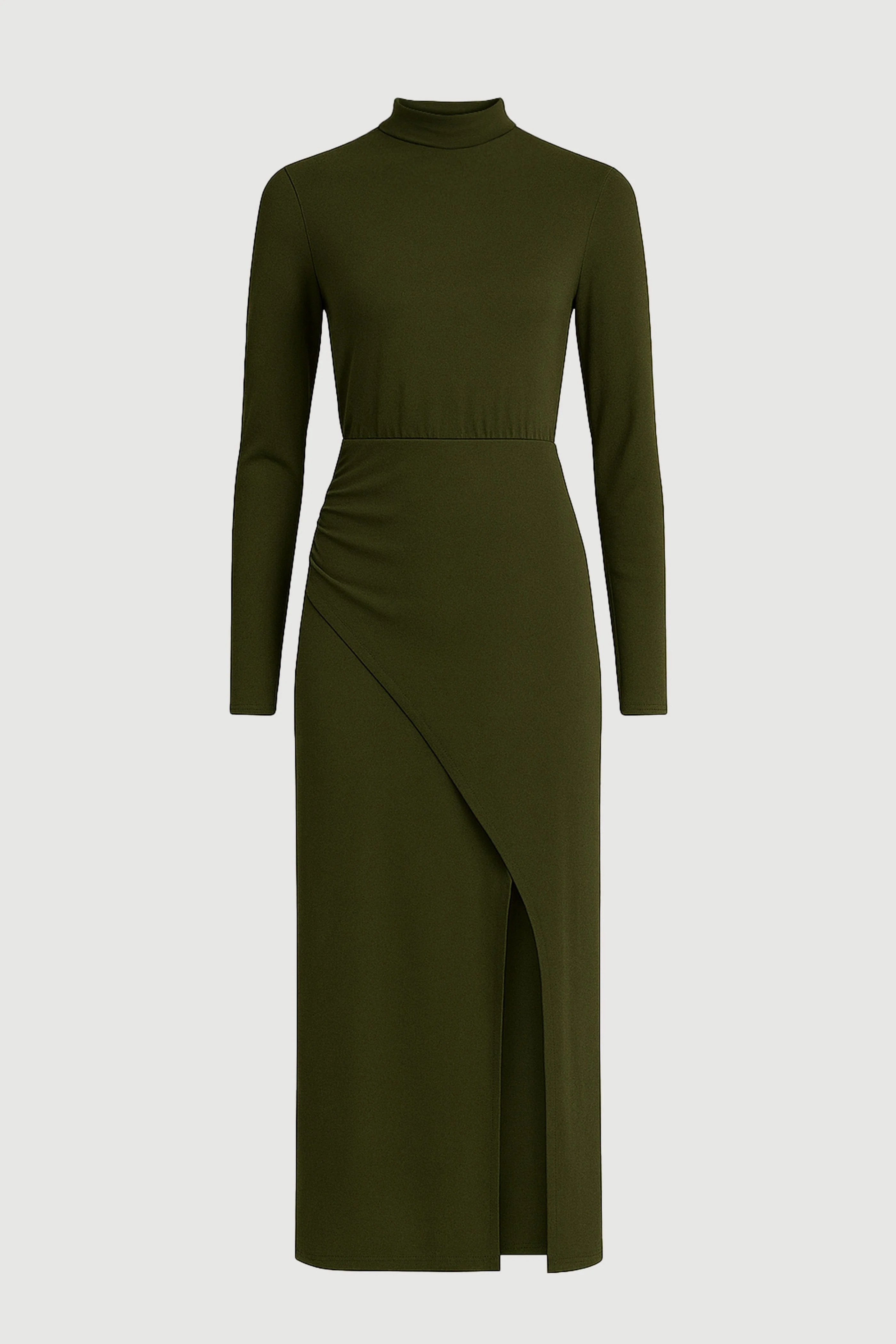 Suki Mock-Neck Side-Slit Dress - Image 7