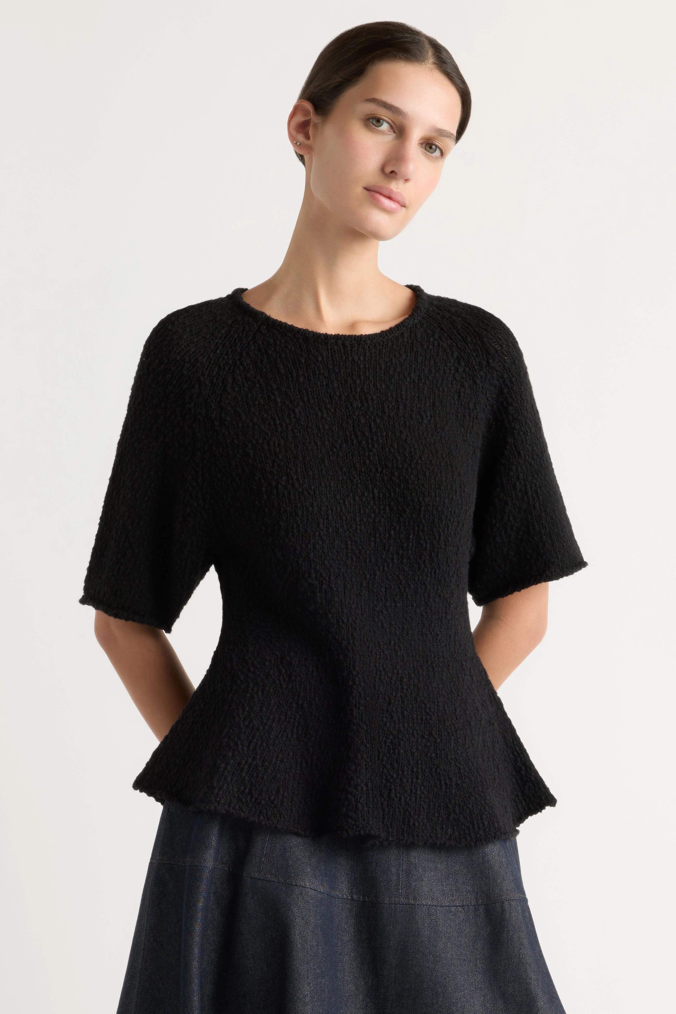 Valetta Organic Cotton Sculpted Knit Top - Image 2