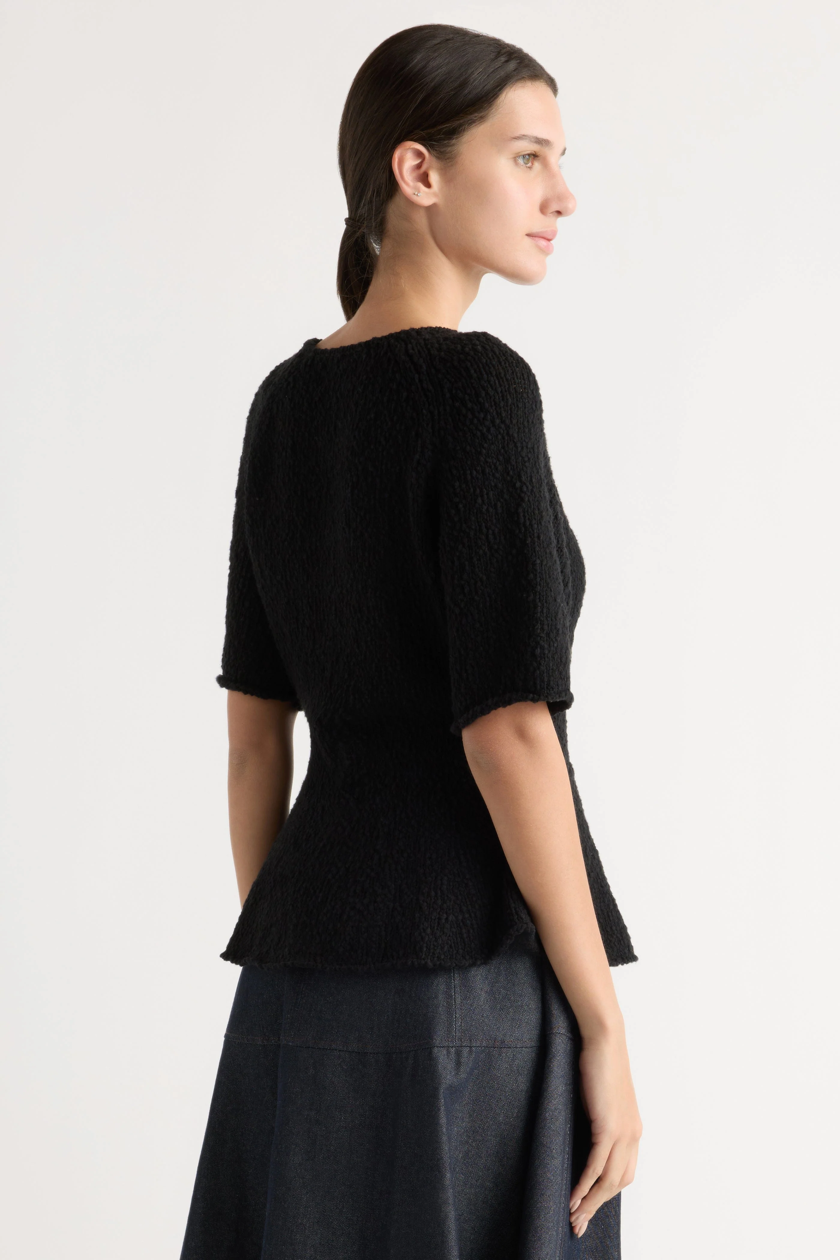 Valetta Organic Cotton Sculpted Knit Top - Image 6