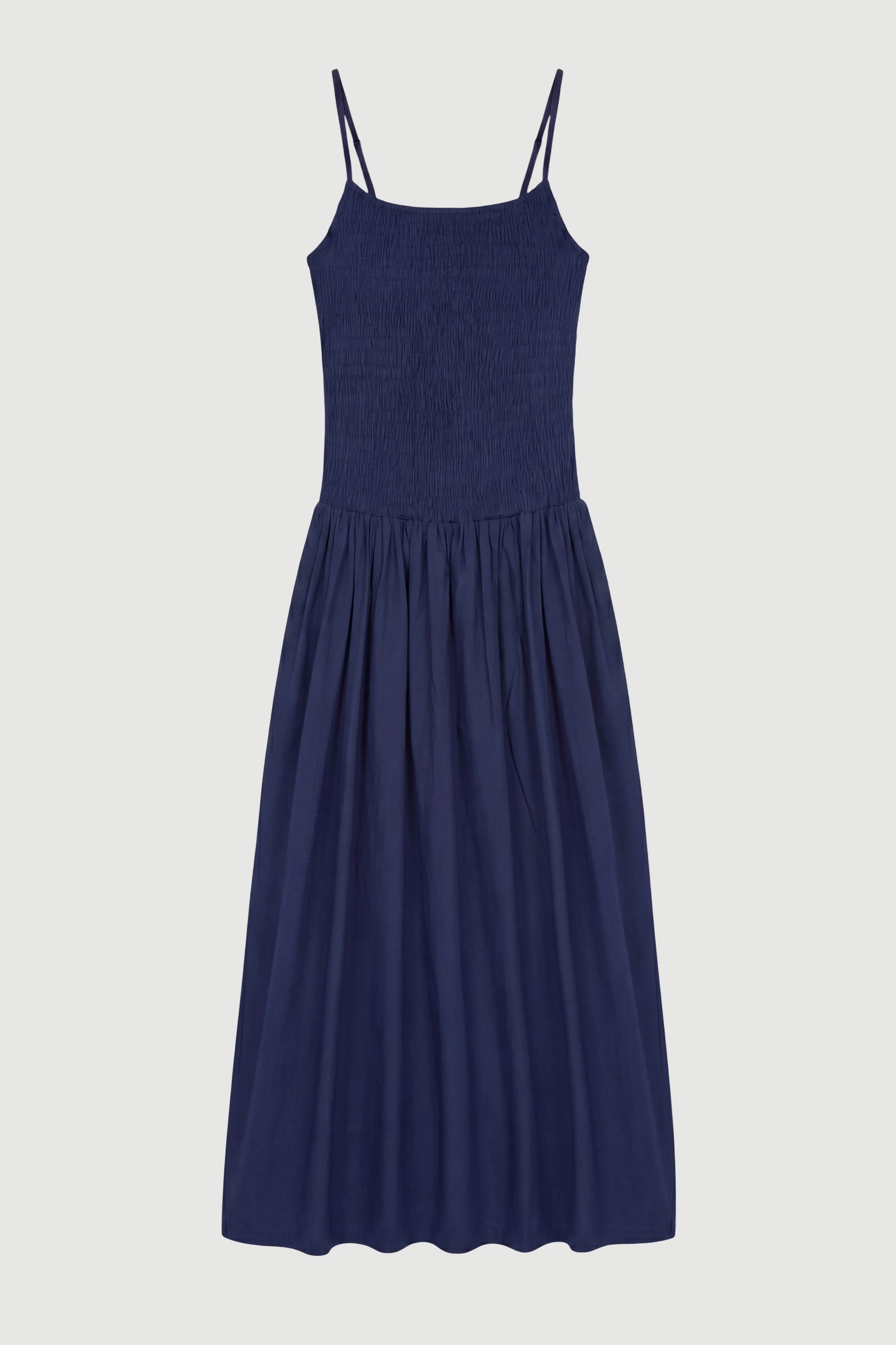 Venus Smocked Organic Cotton Midi Dress - Image 10