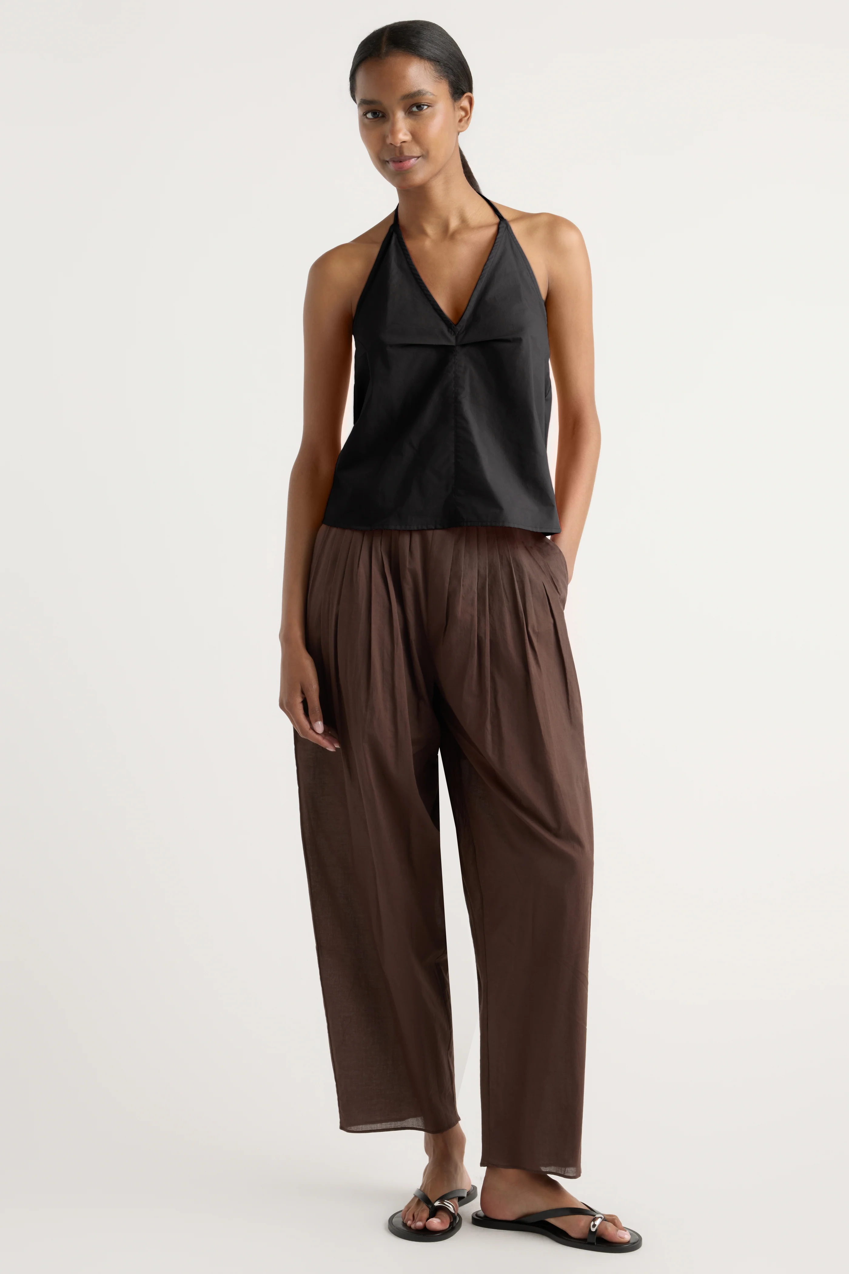 Vesna Organic Cotton V-Neck Halter Top - Image 3
