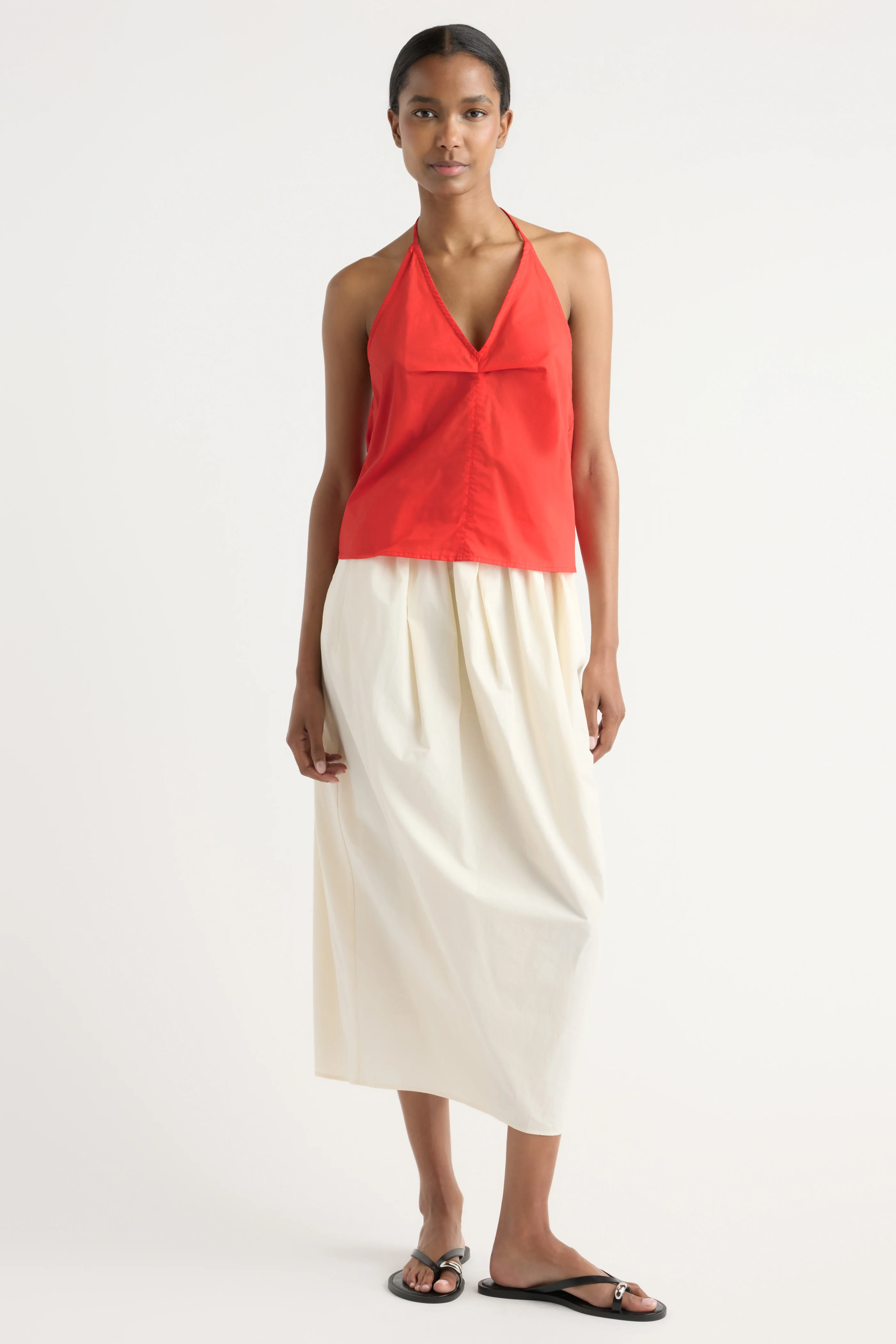 Vesna Organic Cotton V-Neck Halter Top - Image 4